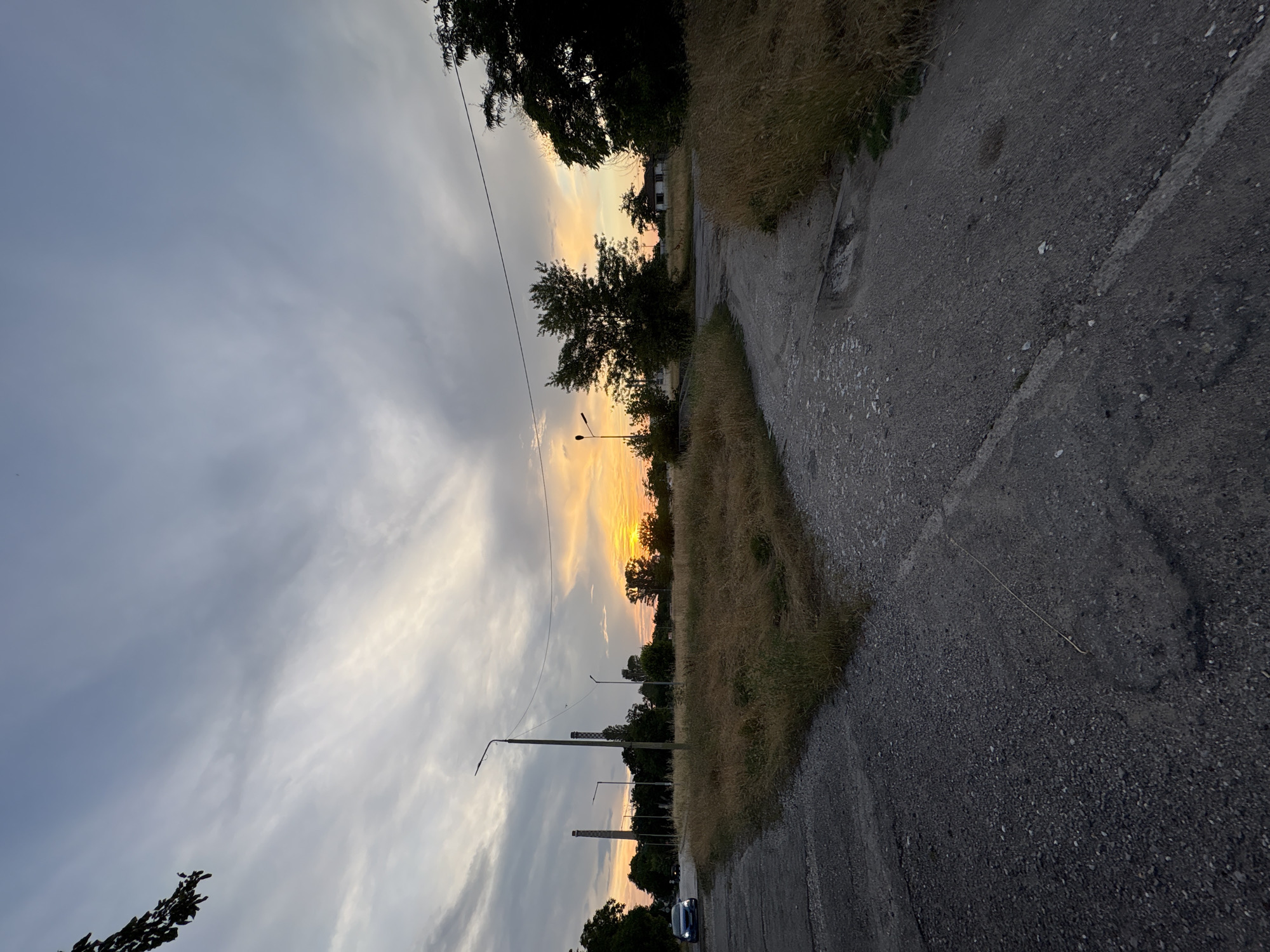Dramatic sunset documented over rural Stamboliyski, Bulgaria