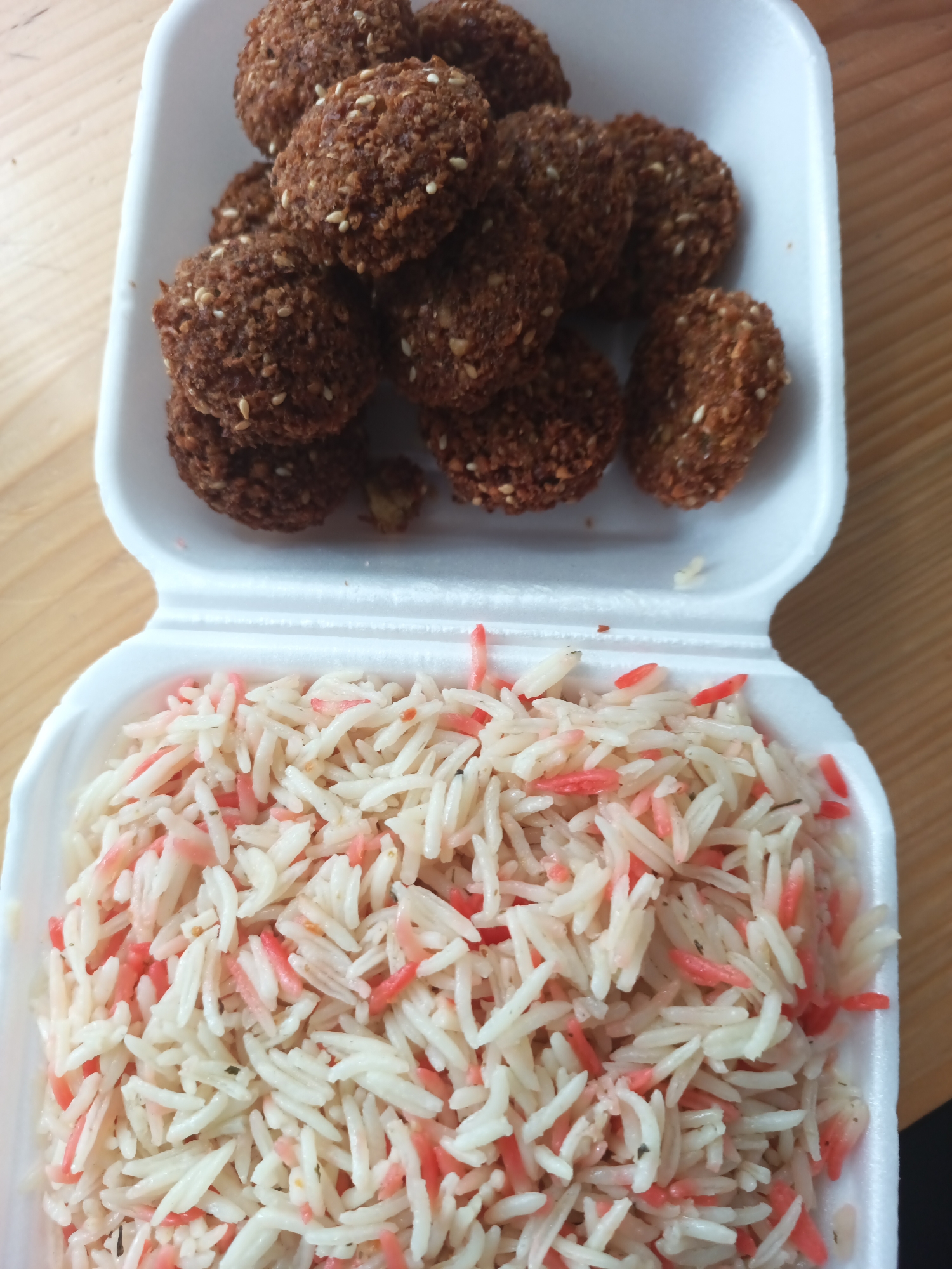 Falafel takeout order captured in Burgas, Bulgaria