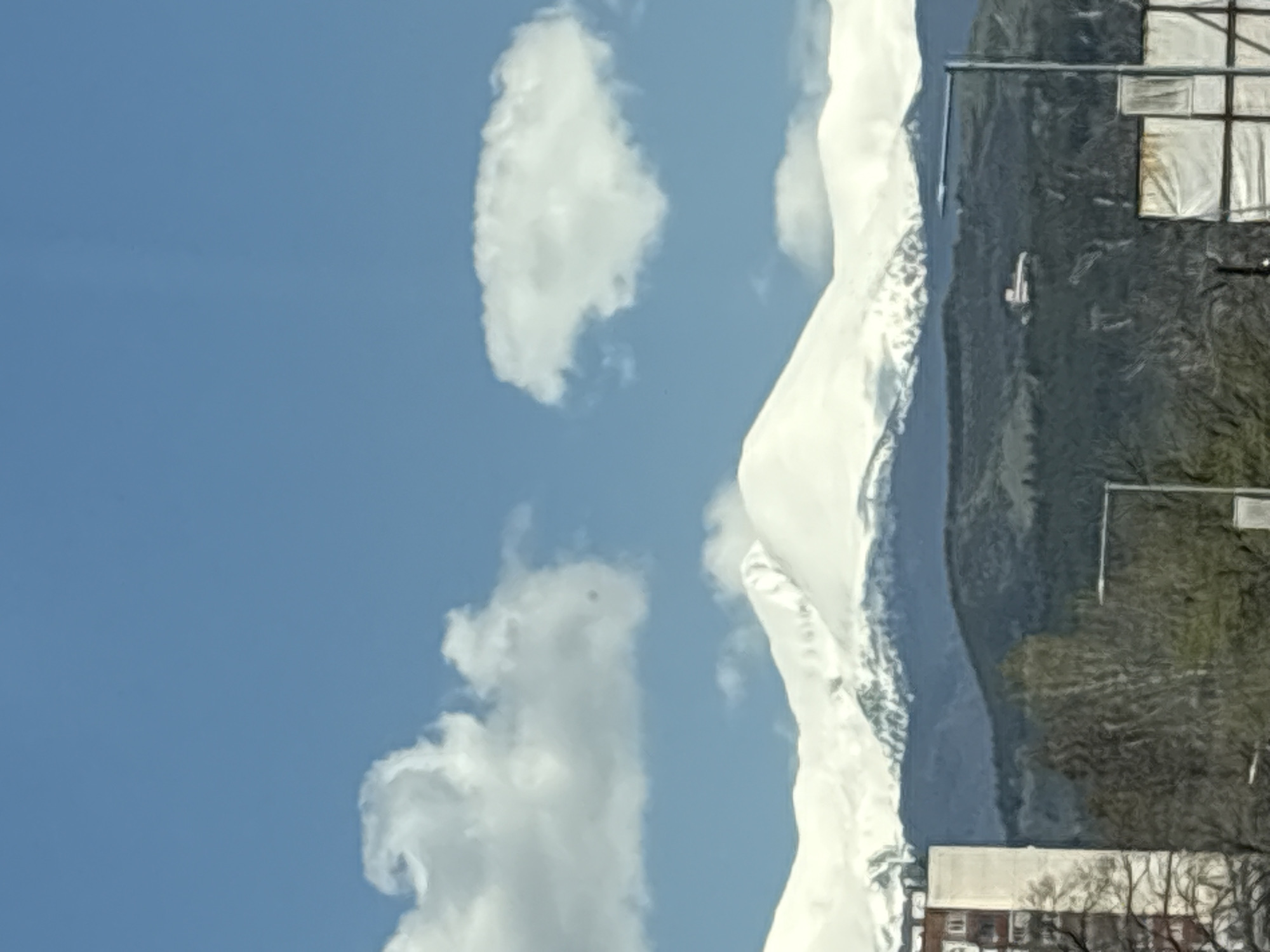 Snow-capped Pirin Mountains viewed from Sandanski, Bulgaria