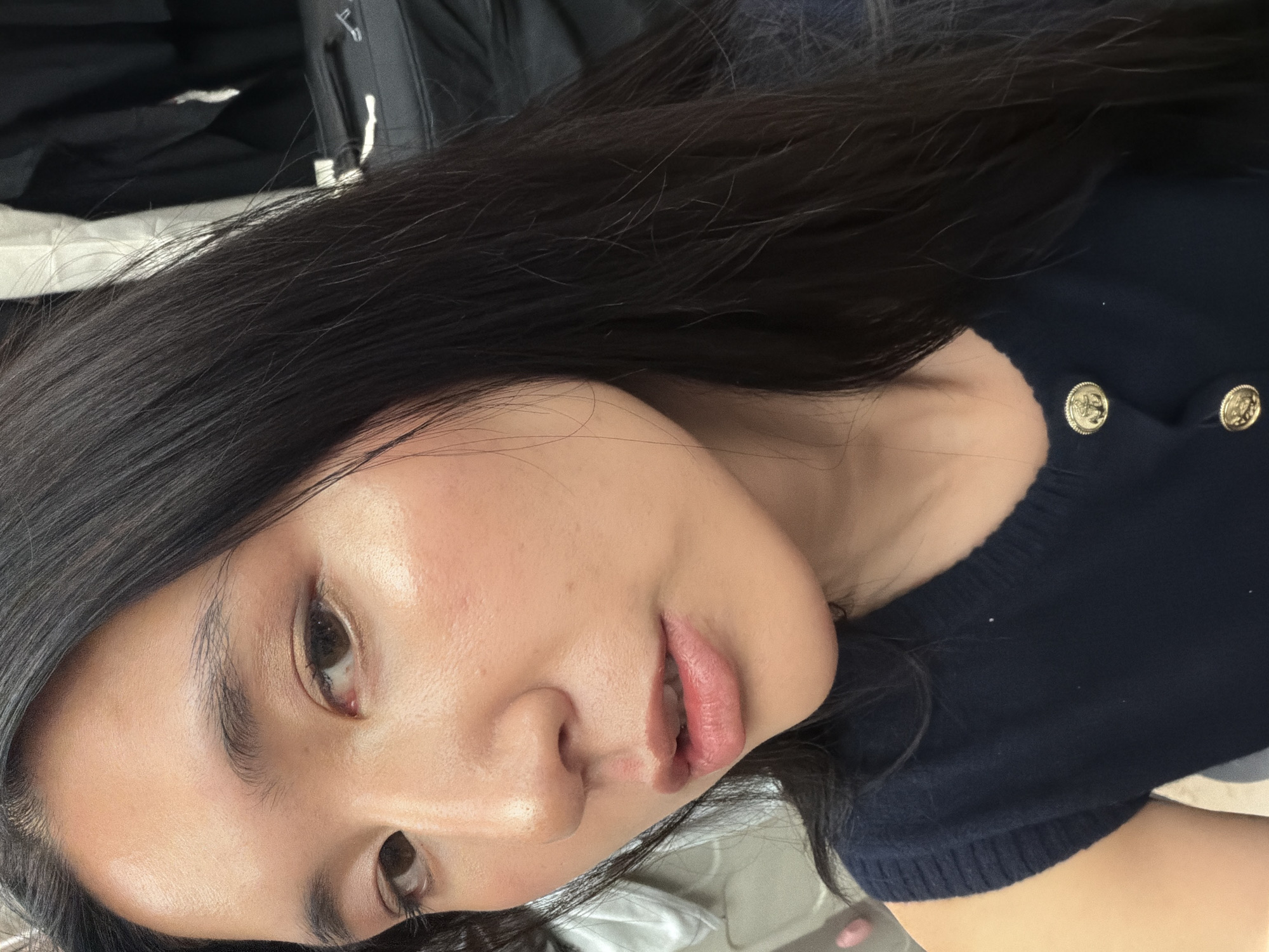 Portrait of young woman photographed in Paris