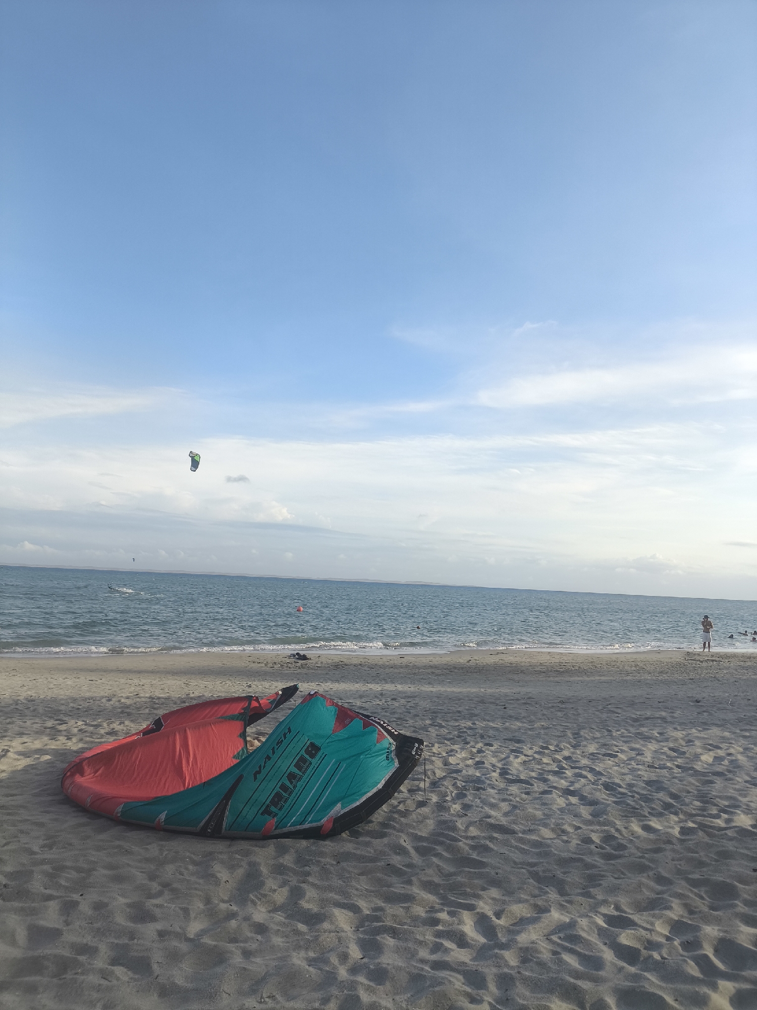 Evening beach life documented in El Yaque, Venezuela