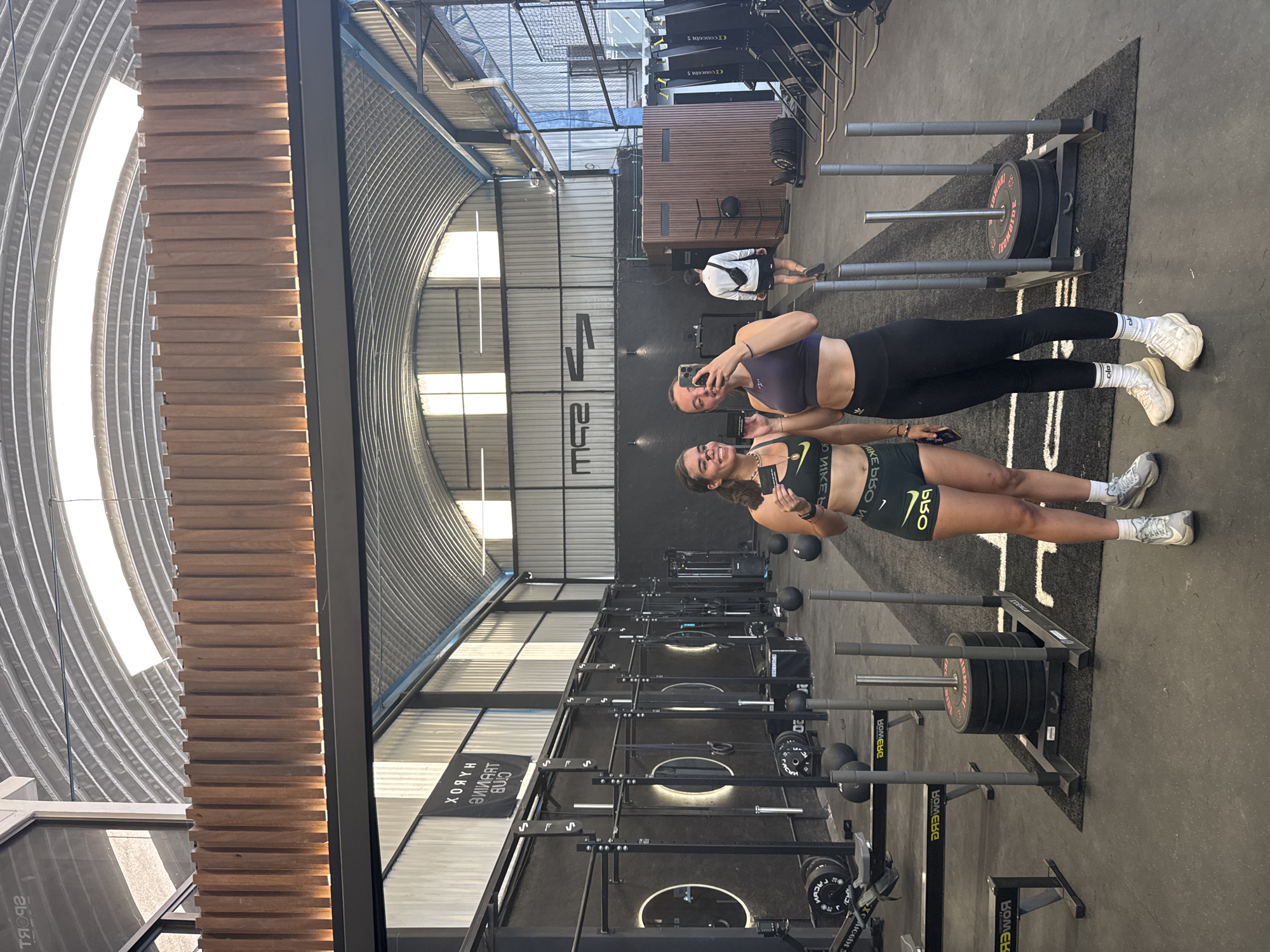 Two women take gym selfie in Mexico