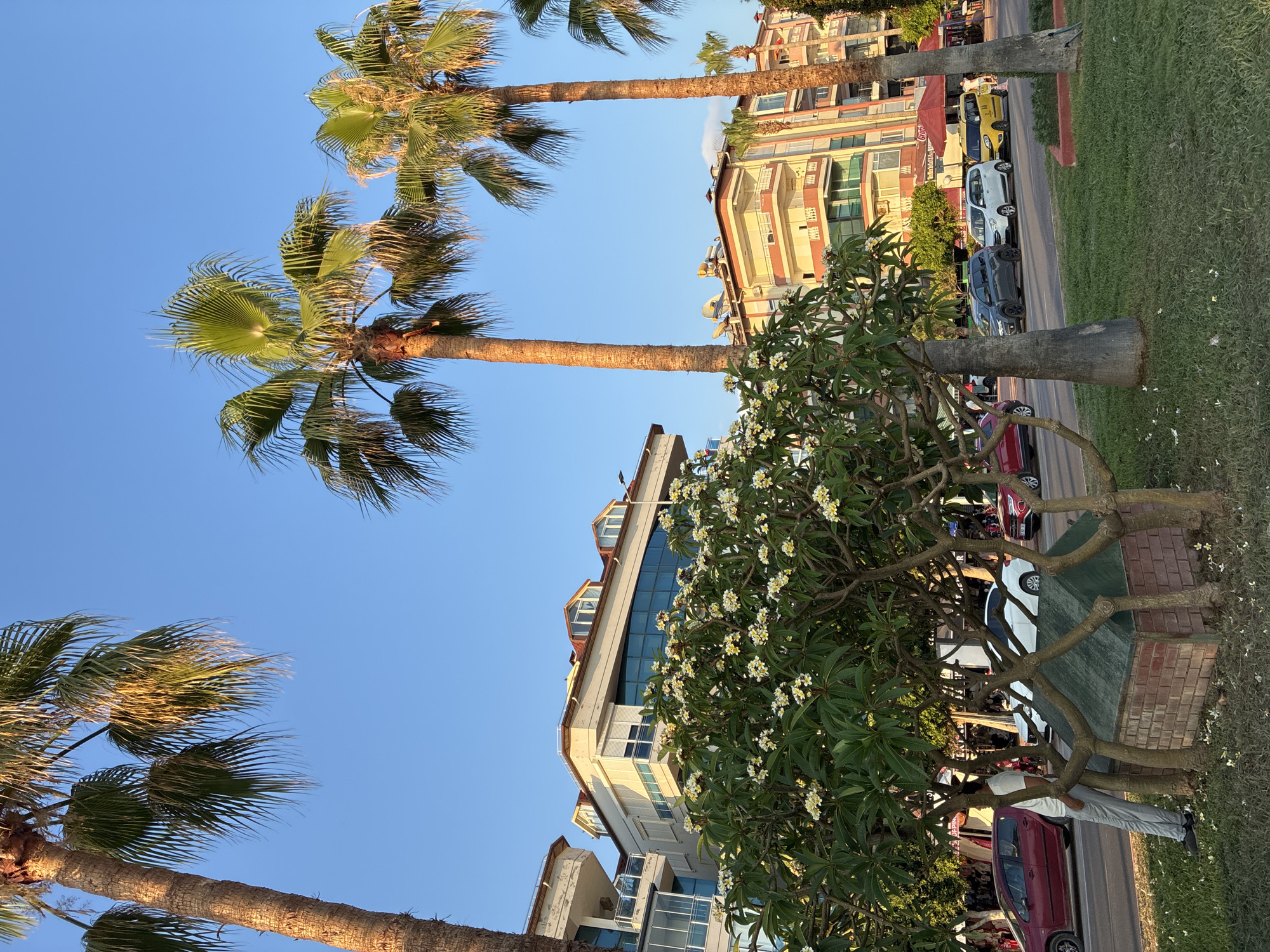 Alanya beachfront and promenade at golden hour