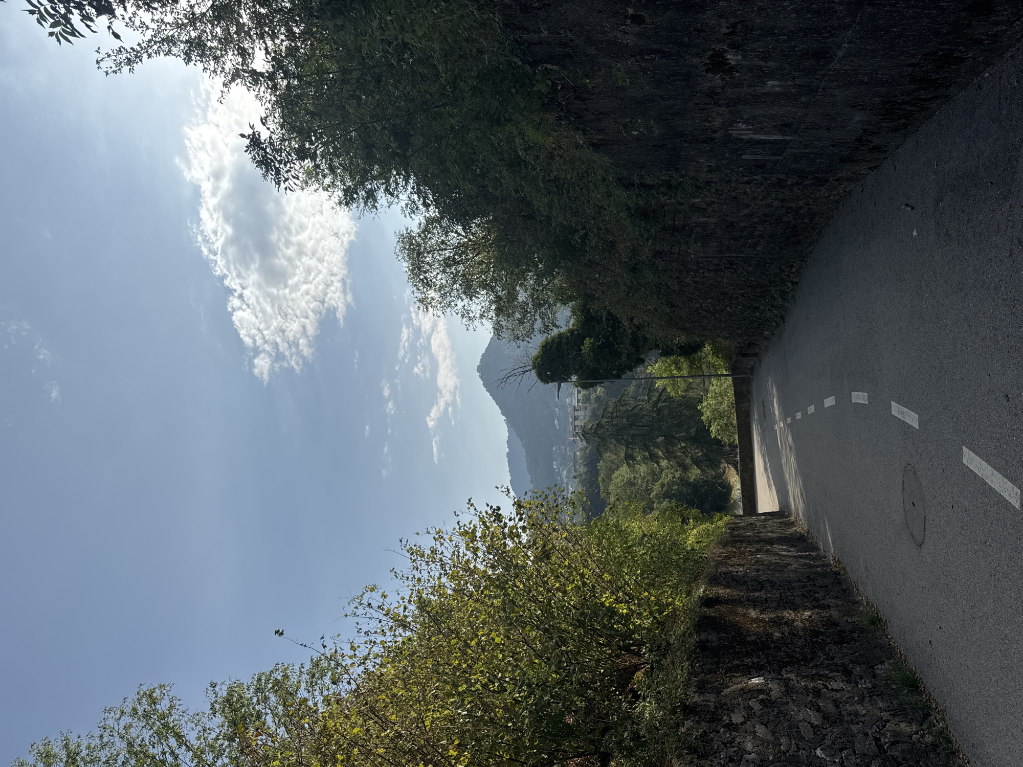 Nature trail and village streets in Ticino's border towns