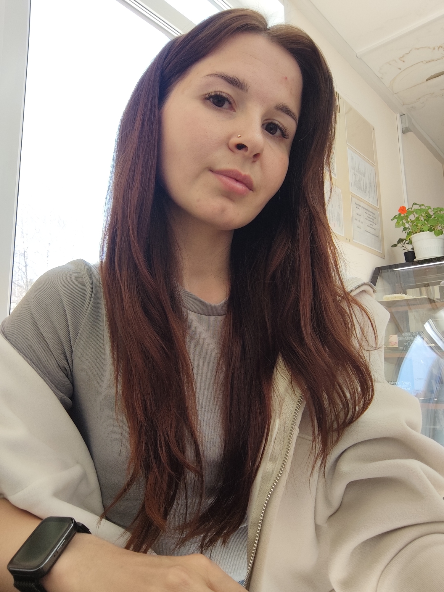 Woman documents morning routine with baby and pets in Chaikovsky