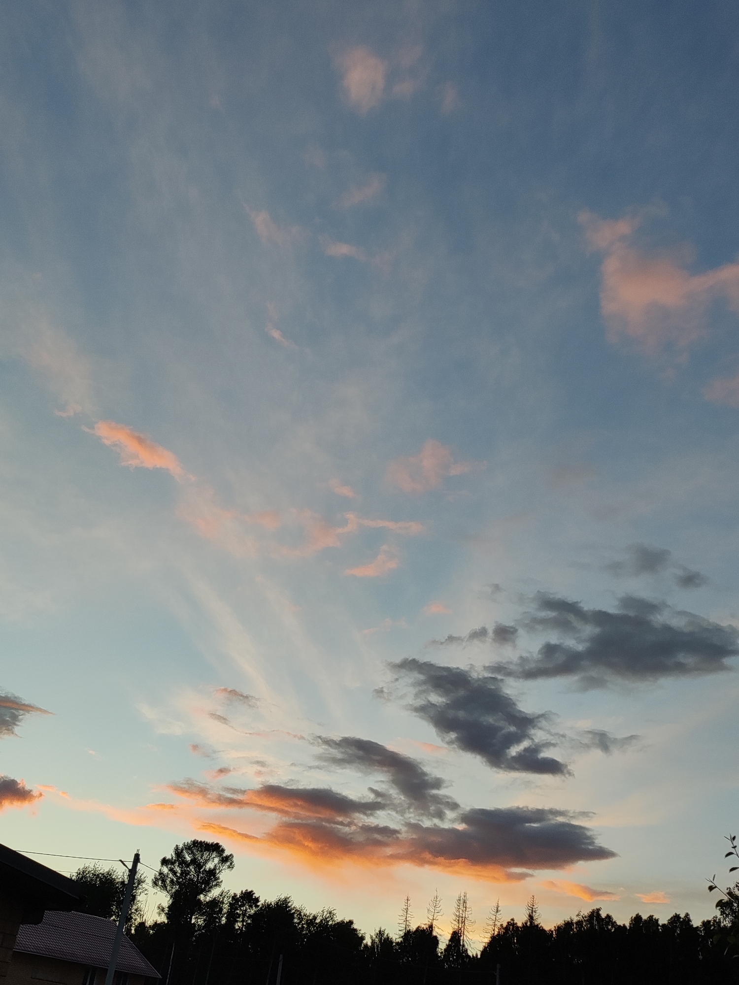 Colorful twilight sky observed over Noviy, Russia