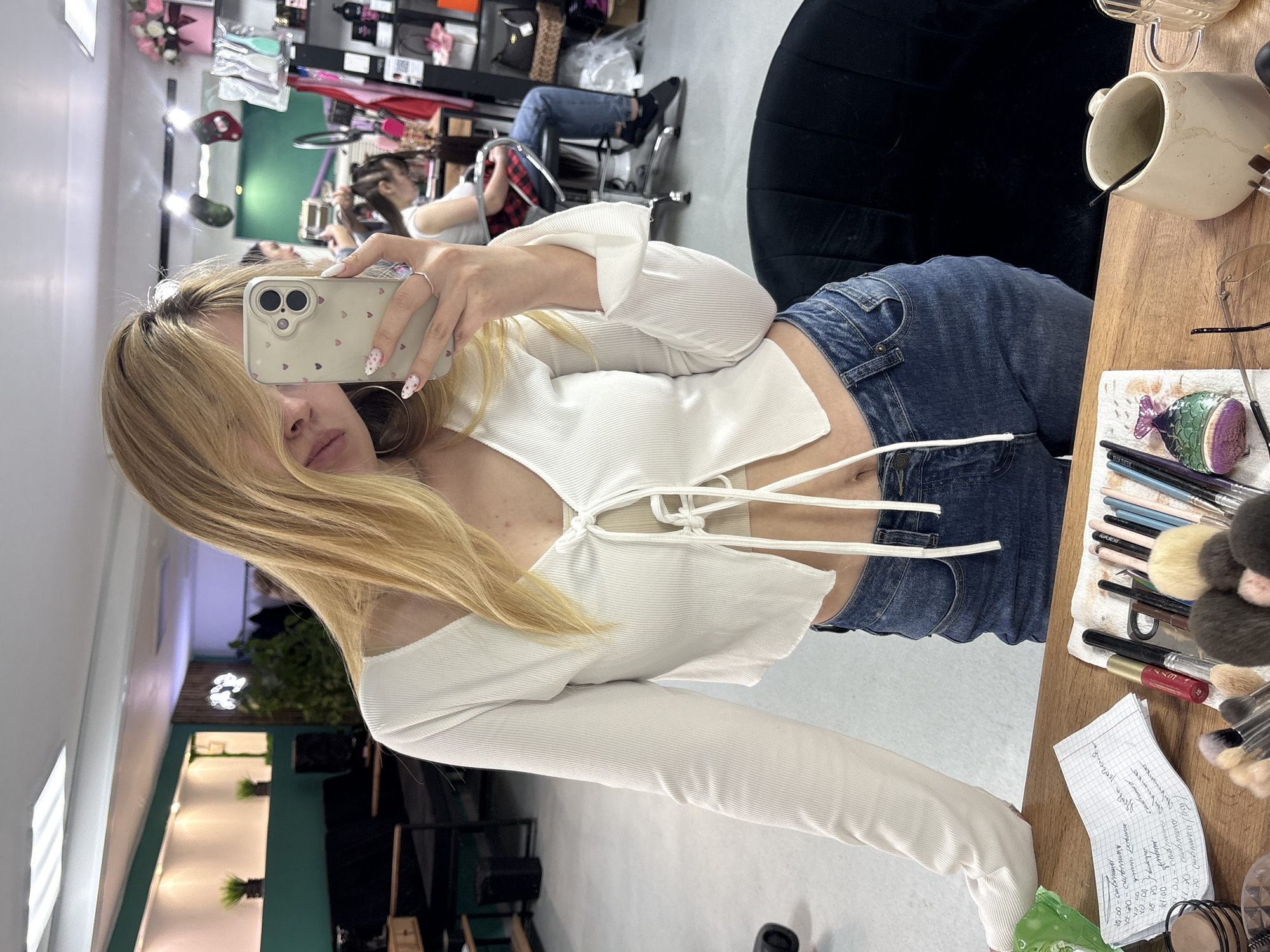 Woman takes selfies at multiple locations in Chernushka