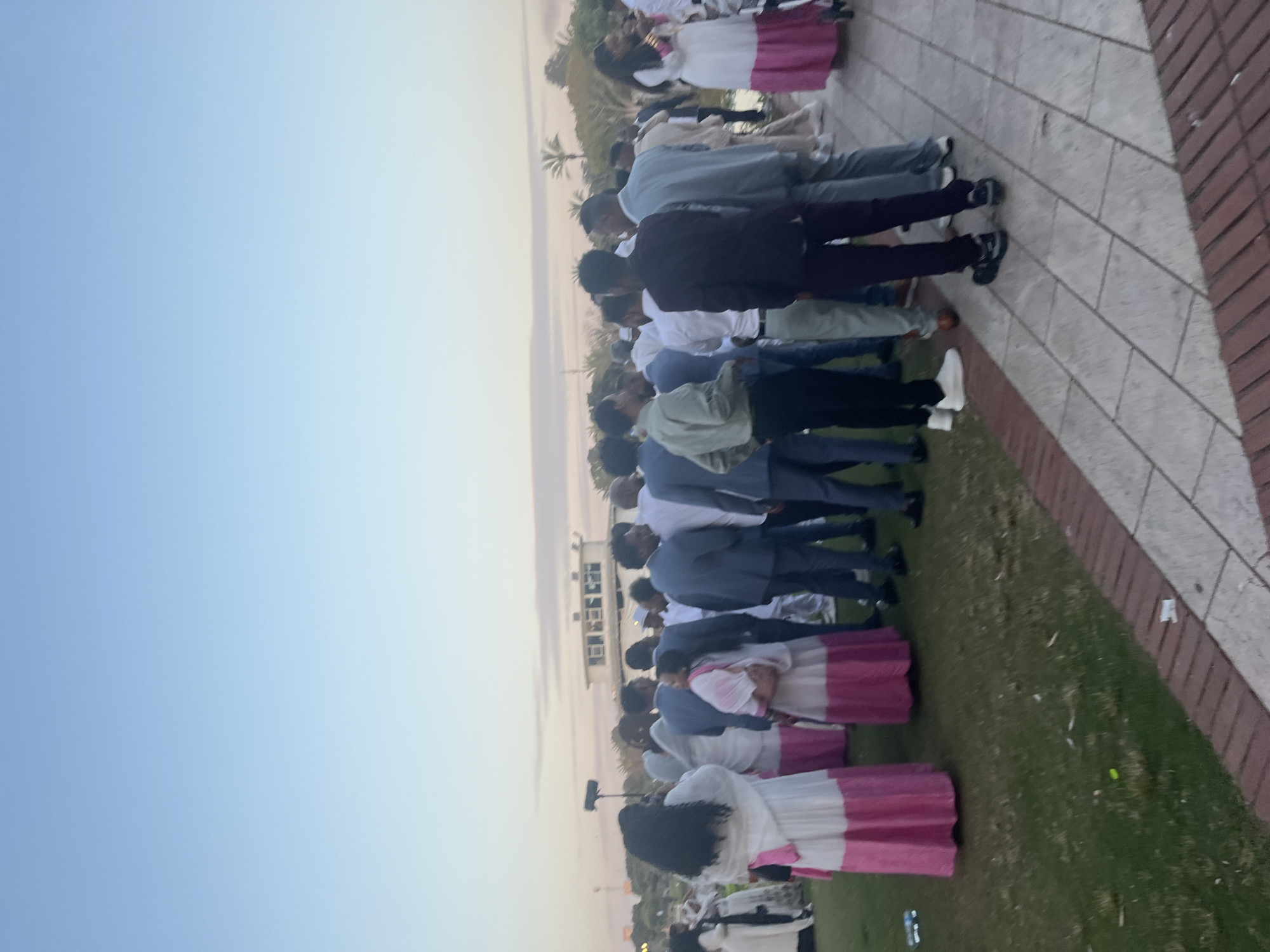 Formal outdoor ceremony held in Ramat Gan under clear skies