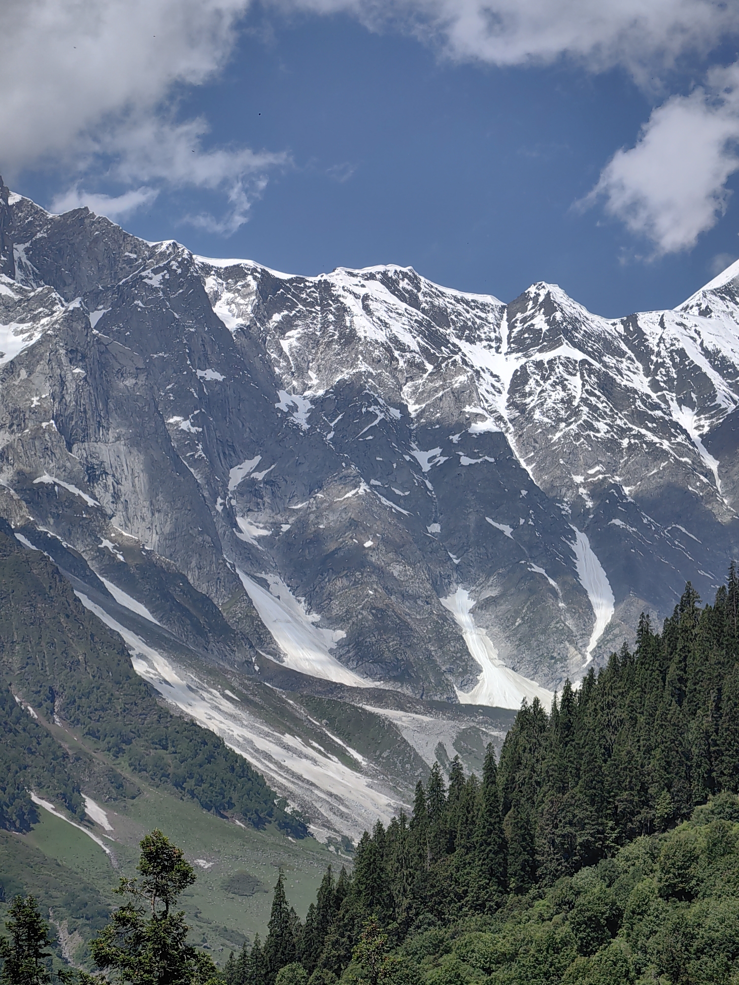 At the Atal Tunnel south portal, Himalayas in full view