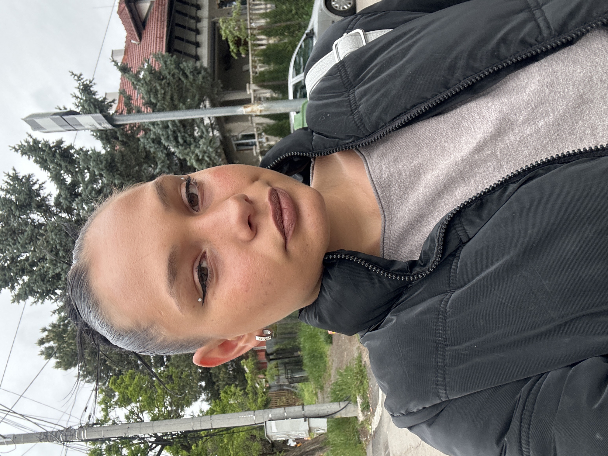 Woman photographed multiple times on Sofia street
