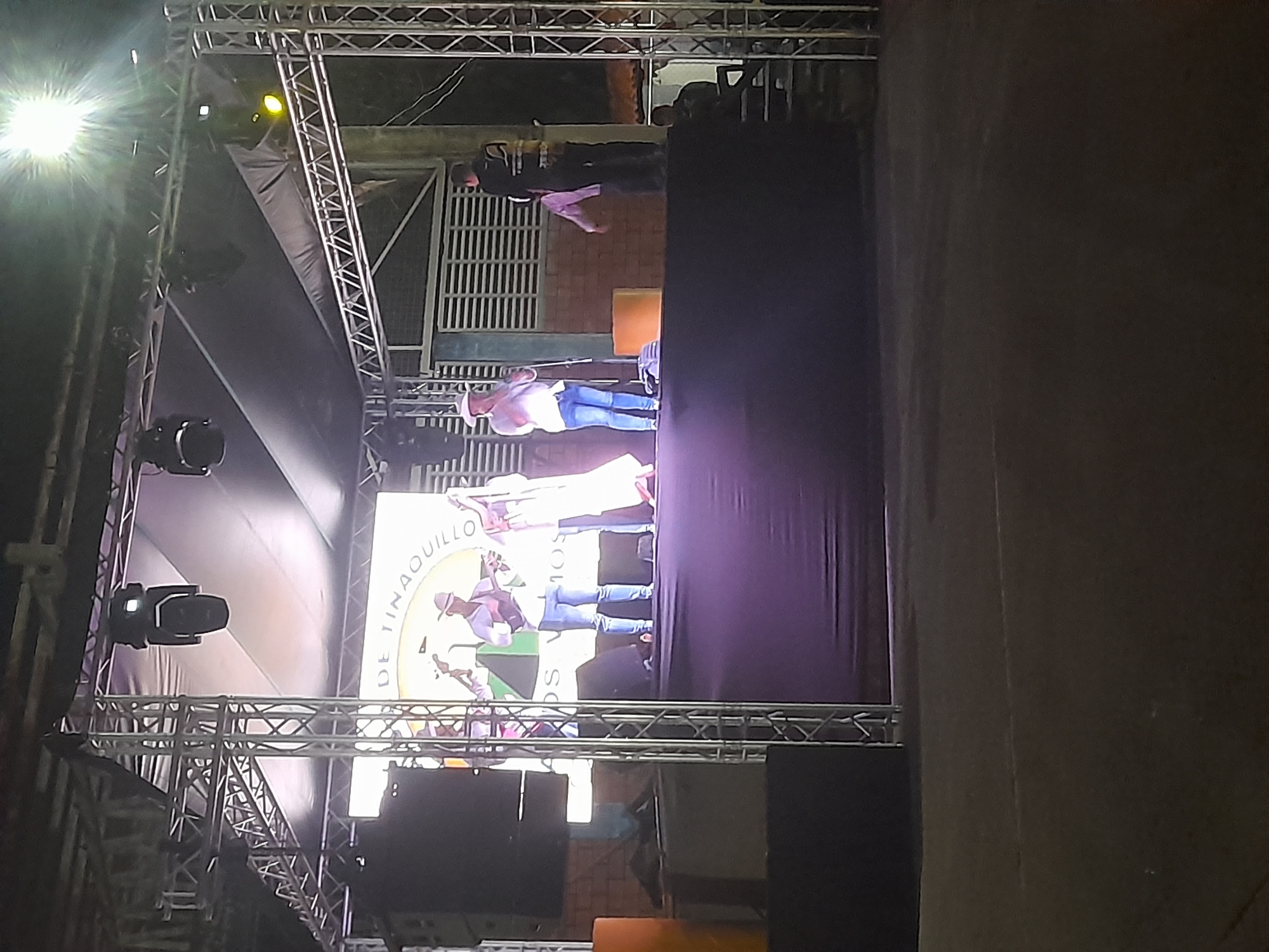 Nighttime outdoor concert and community event held in Tinaquillo, Venezuela