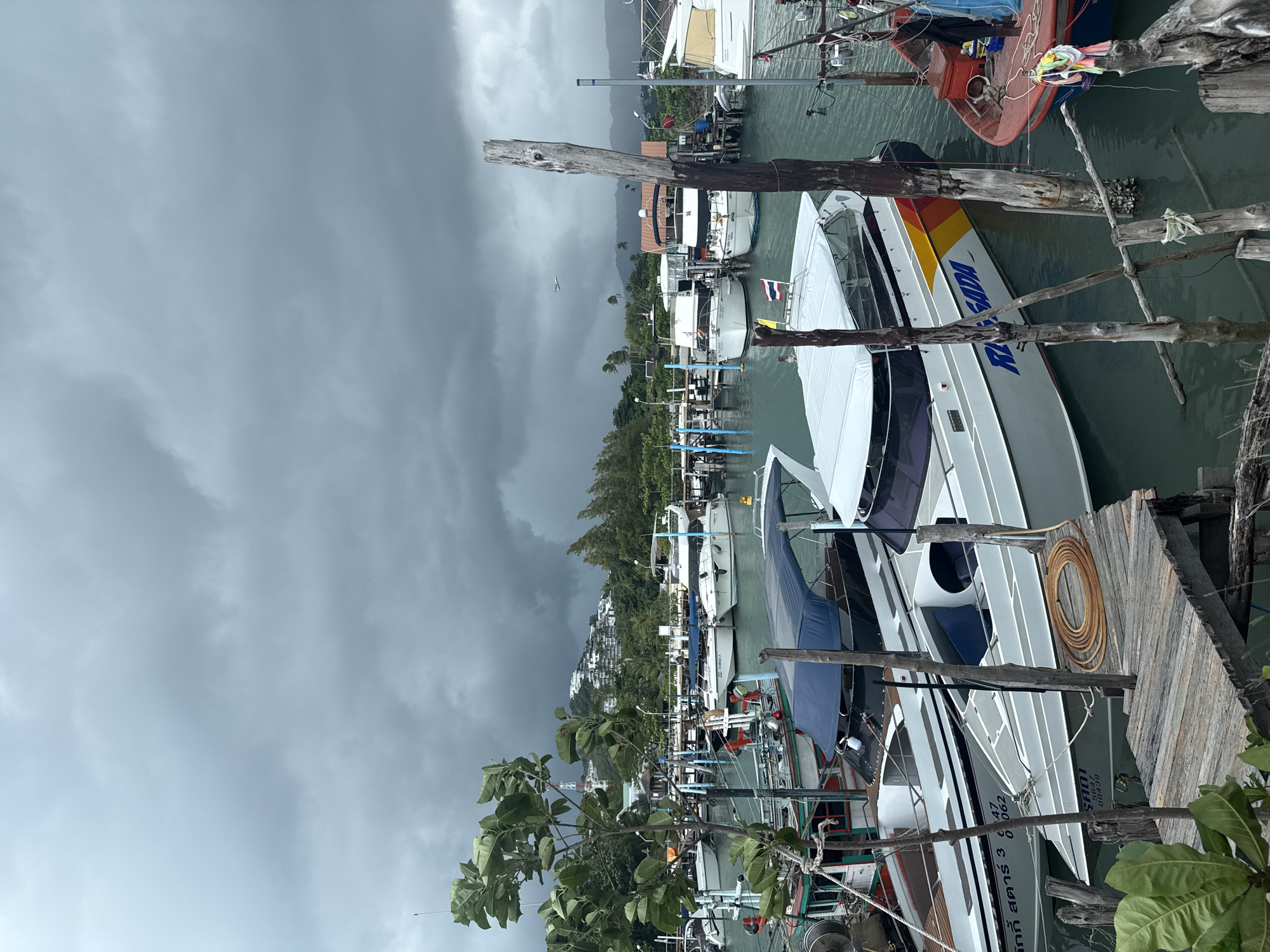 Harbor scene captured in Baan Plai Laem, Thailand