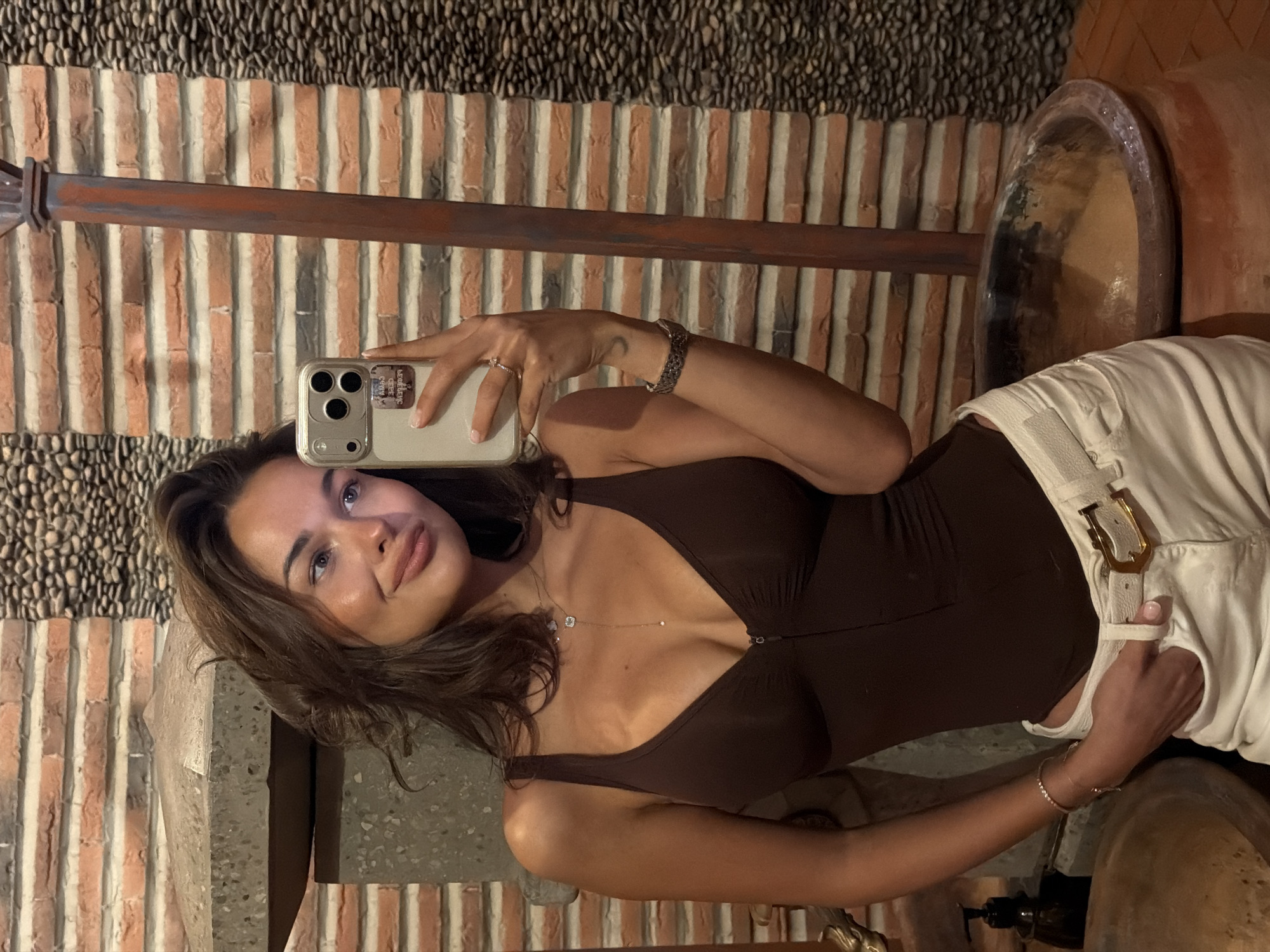 Woman photographs selfies at multiple Krasnoyarsk locations