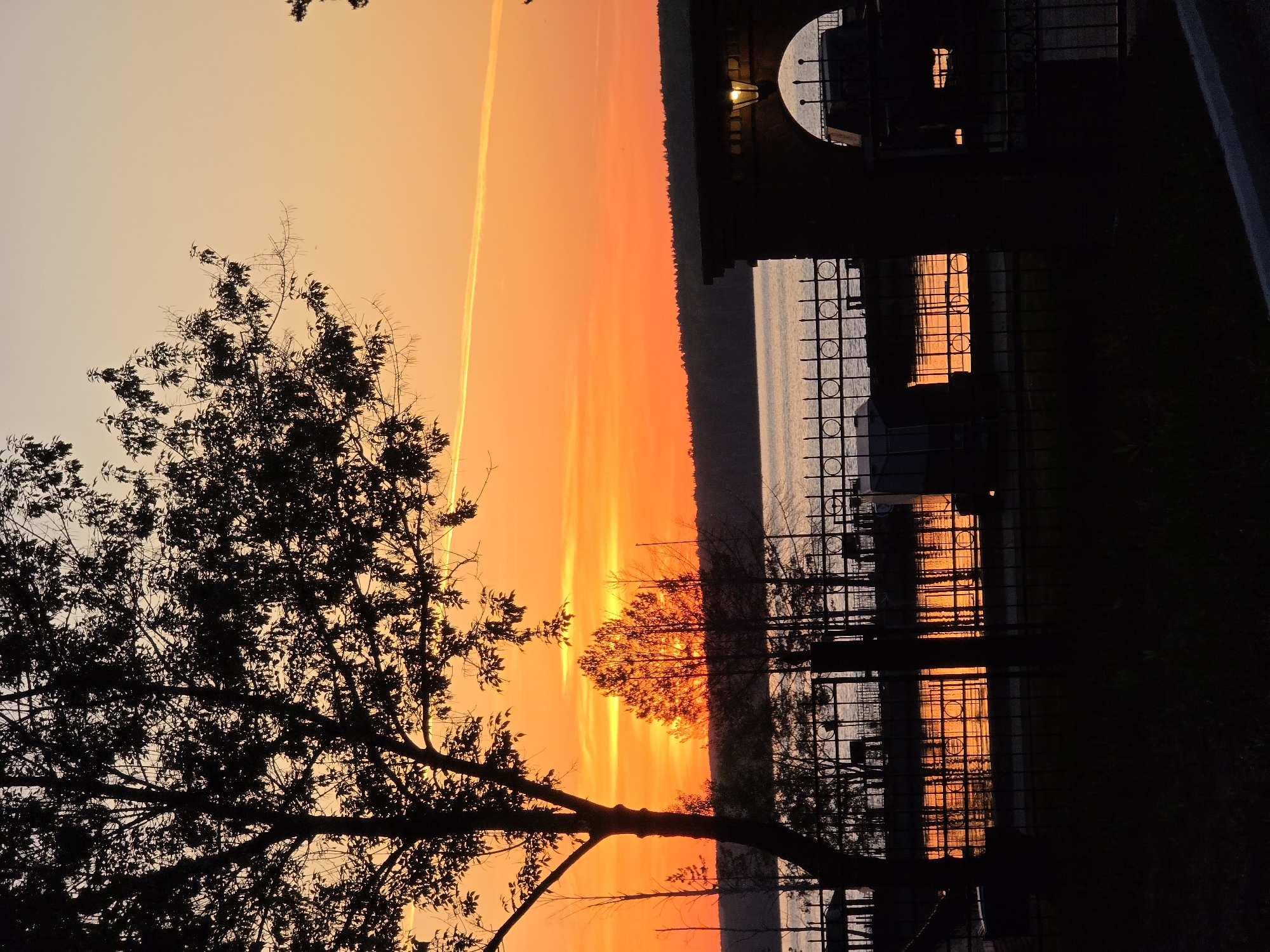 Sunset observed over water in Chaikovsky, Russia