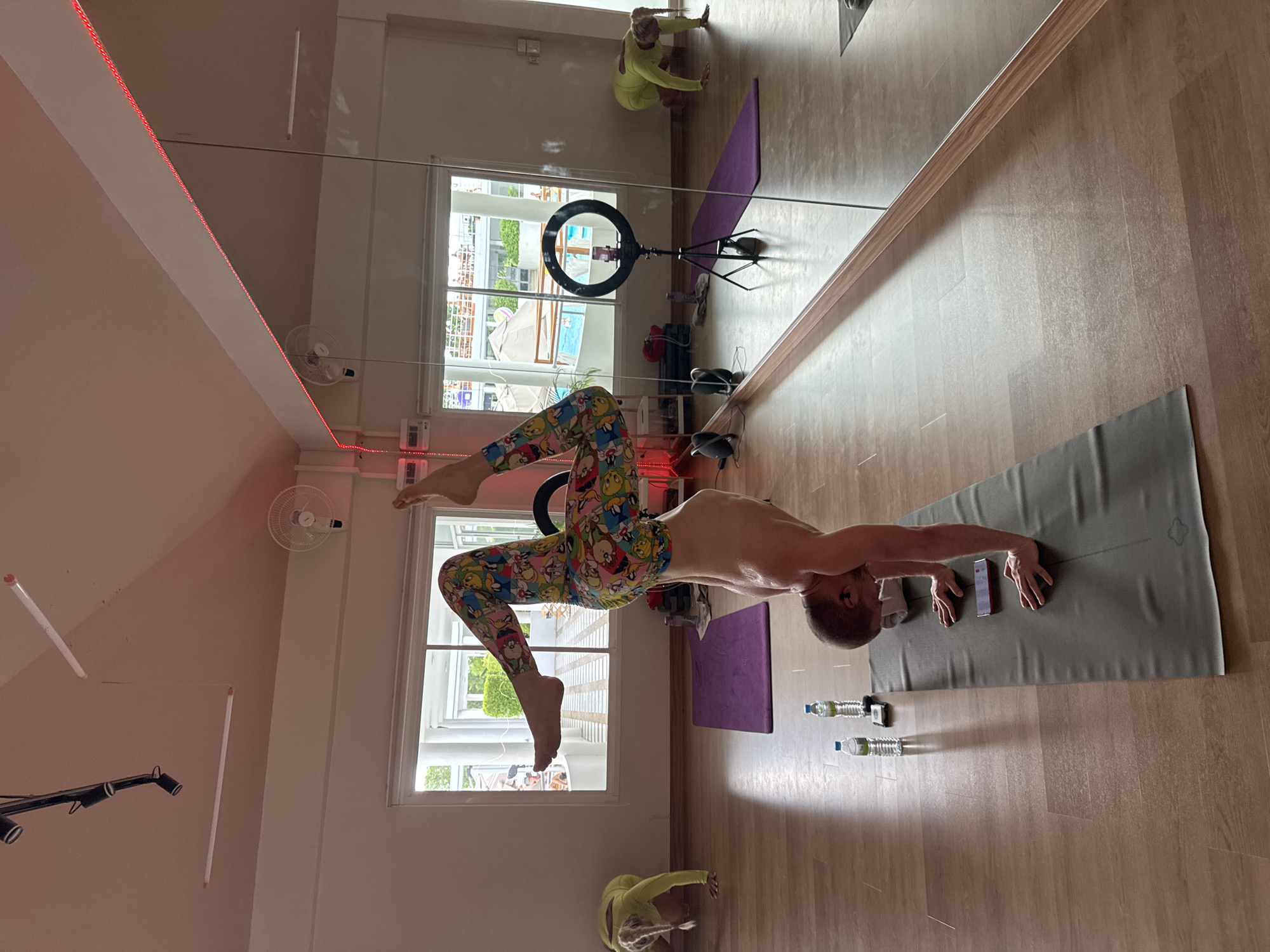 Morning fitness studio scene captured in Kathu, Thailand