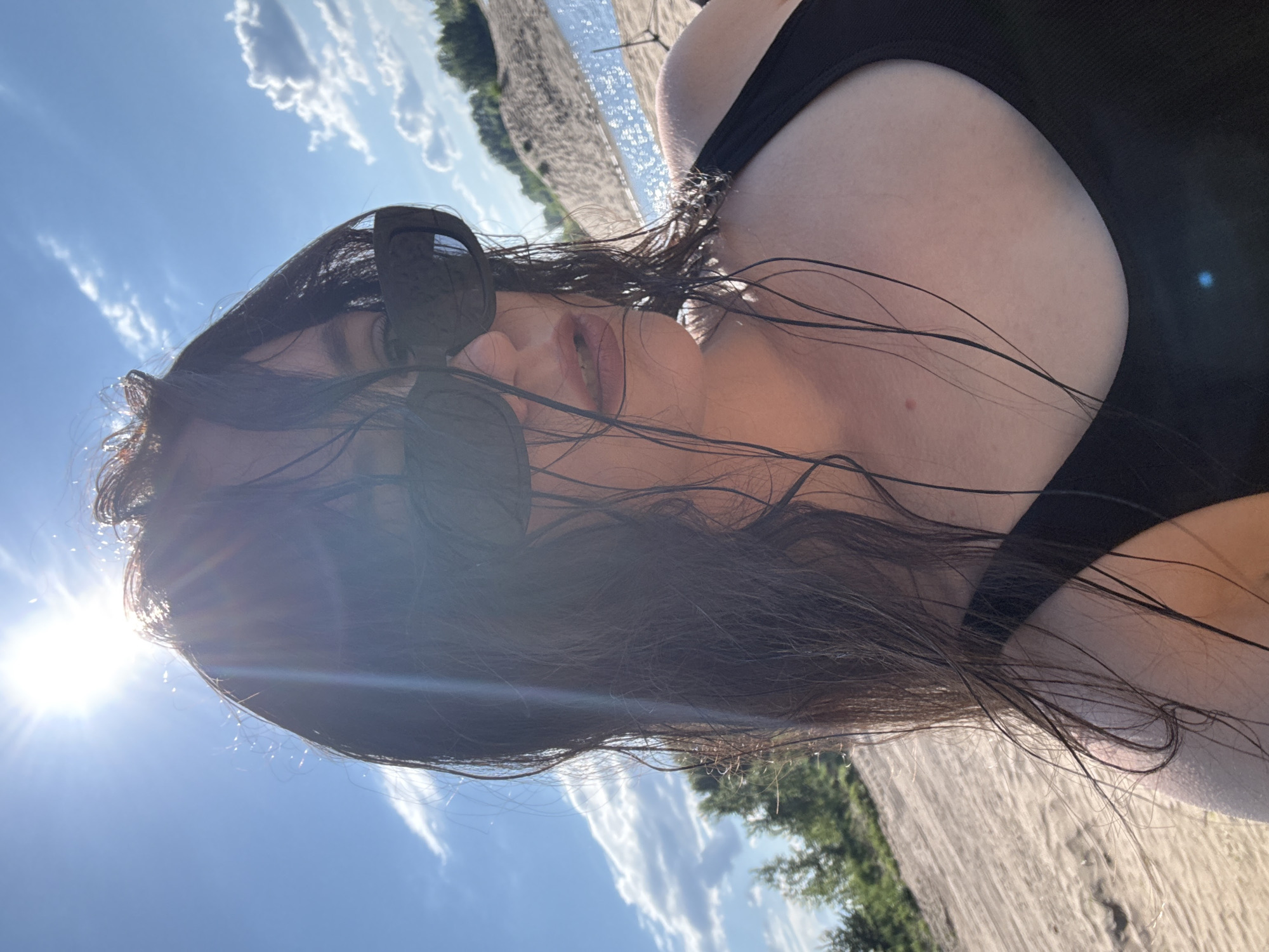 Sunny beach afternoon in Noviy, Russia