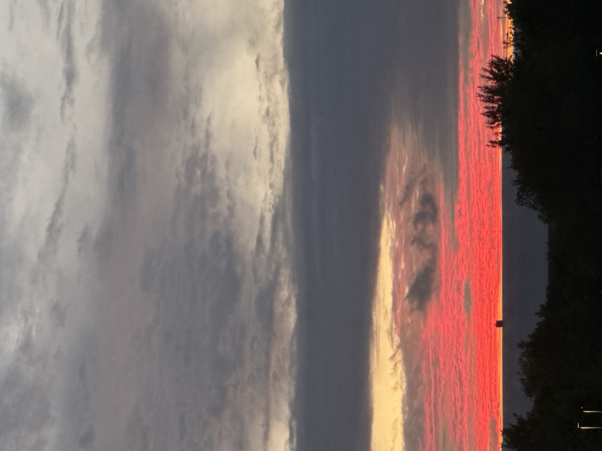 Fiery sunset over the Tallinn coastline