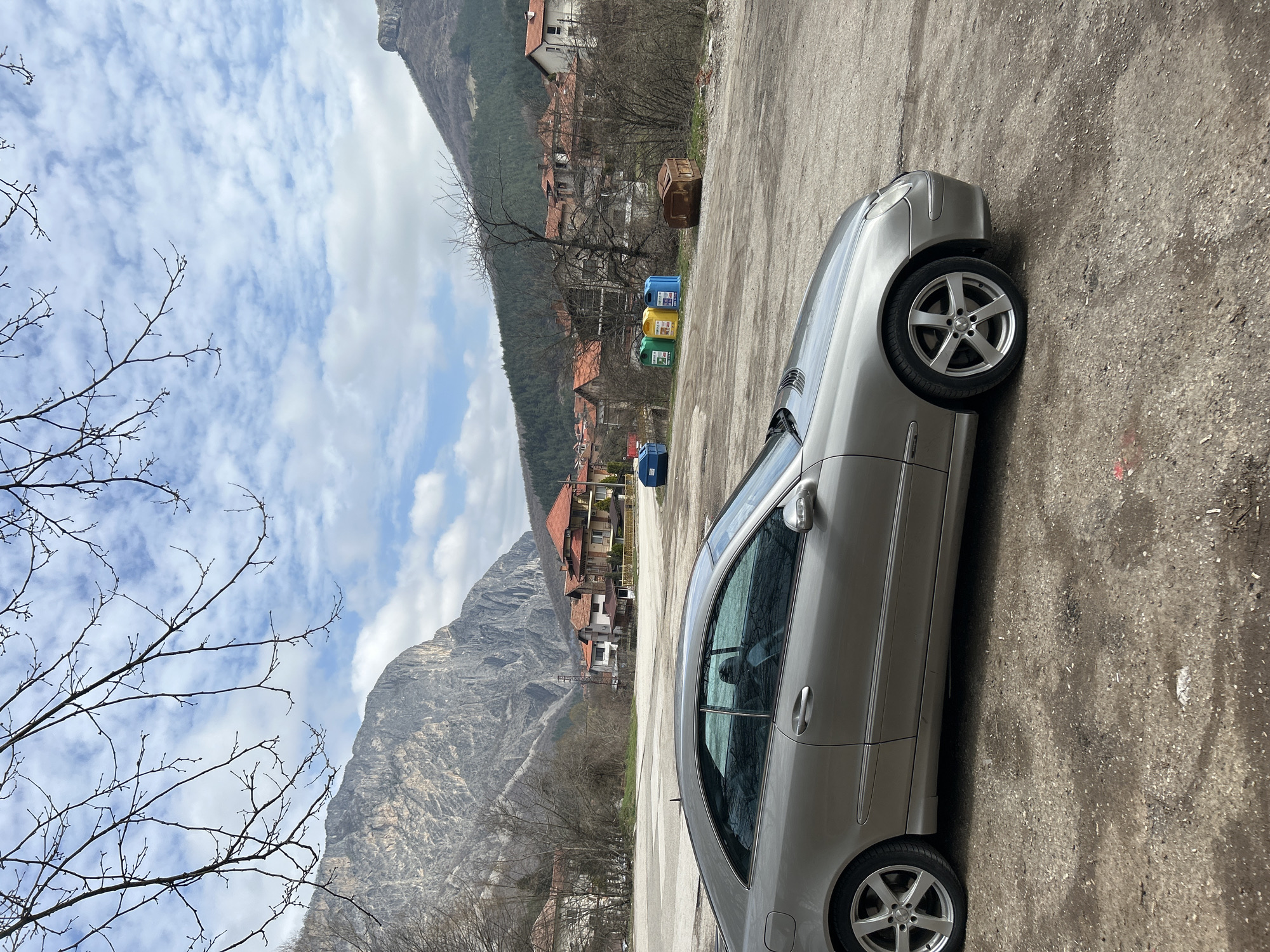 Mercedes coupe spotted parked in Bulgarian town lot