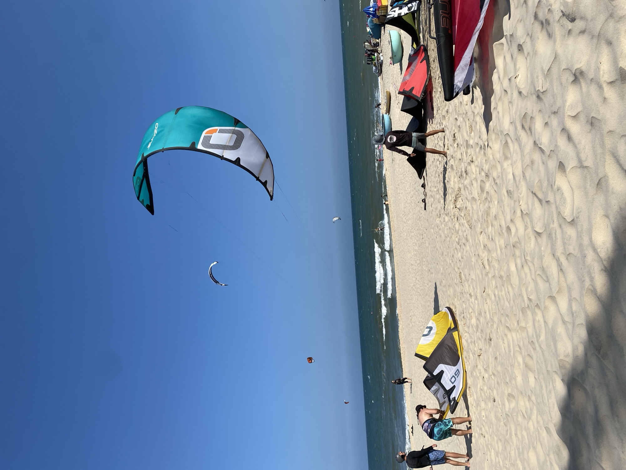 Morning kitesurfing session documented at Vietnamese beach resort