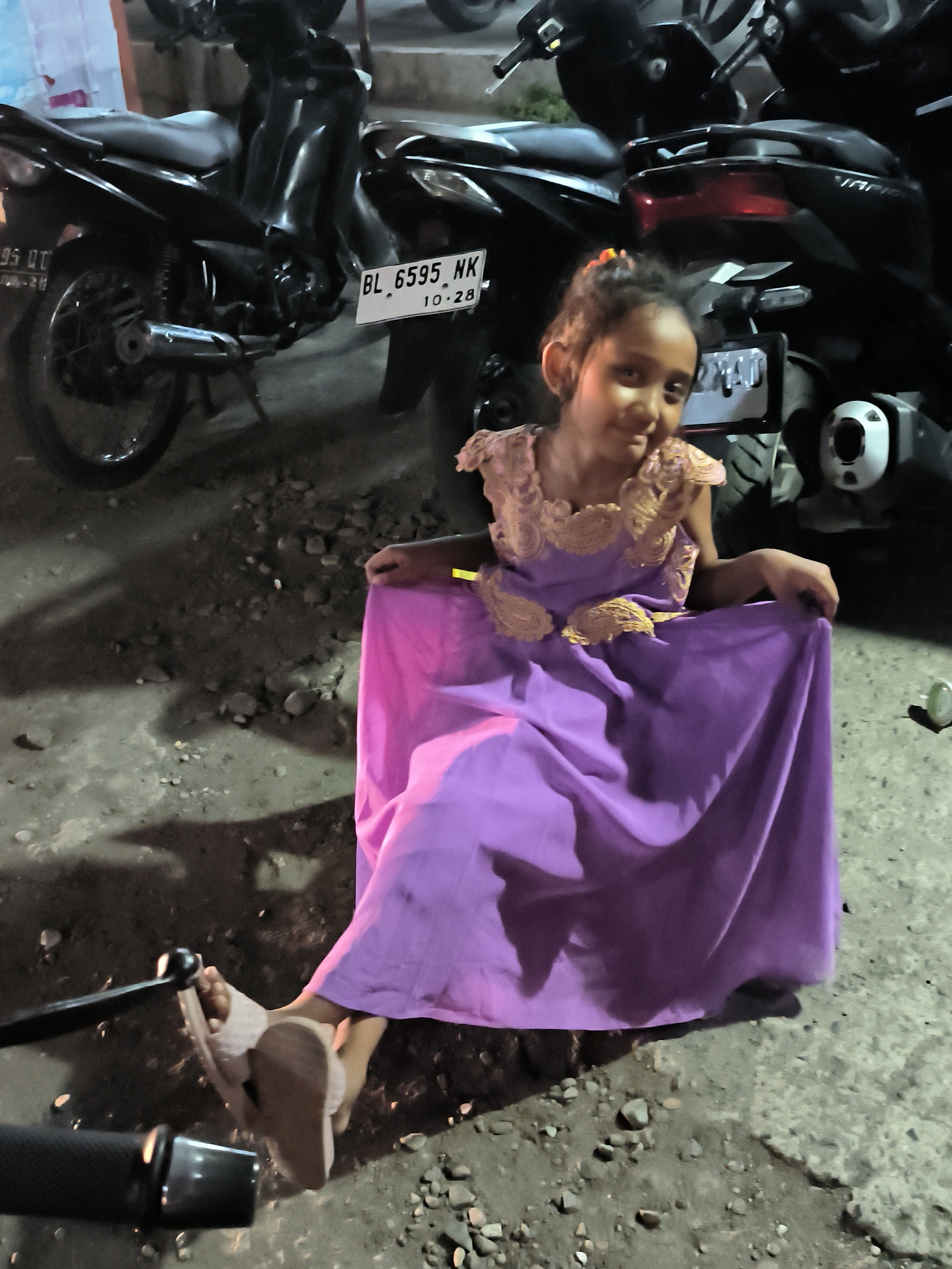 Nighttime street life documented in Lhokseumawe, Indonesia