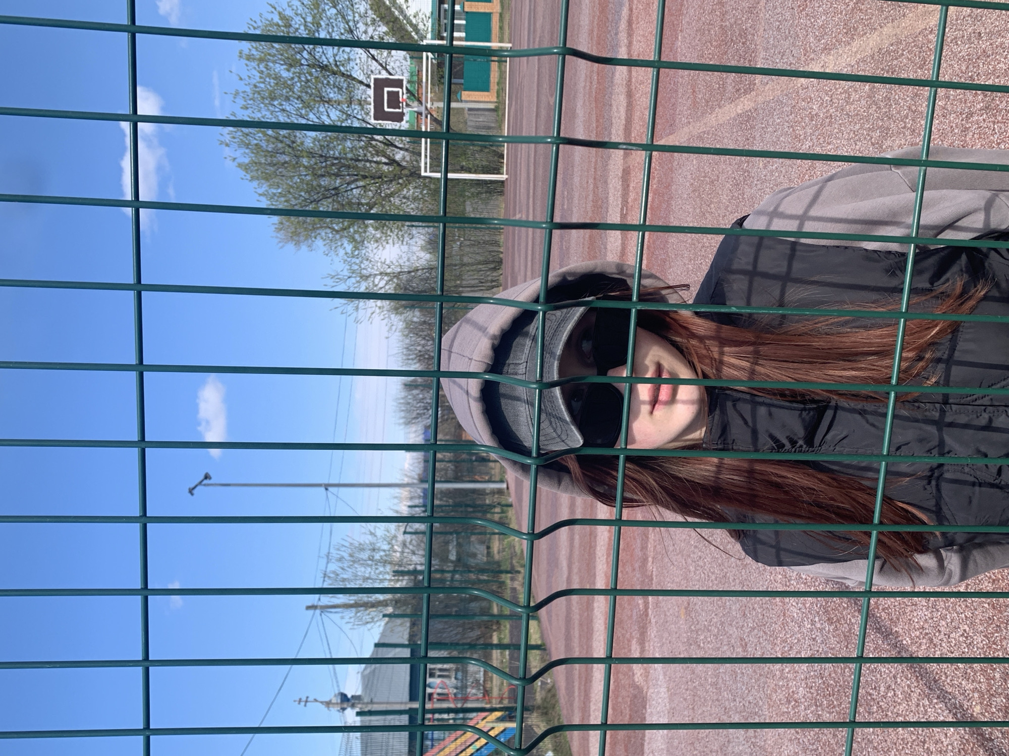 Young women photographed at sports facility in Фоки, Russia