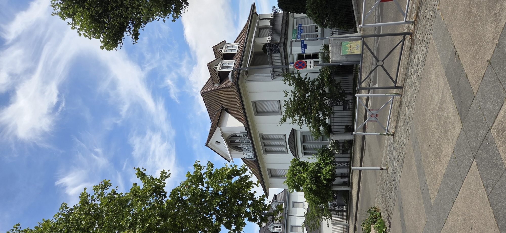 Kehl streetscape: churches, gardens, and the Rhine