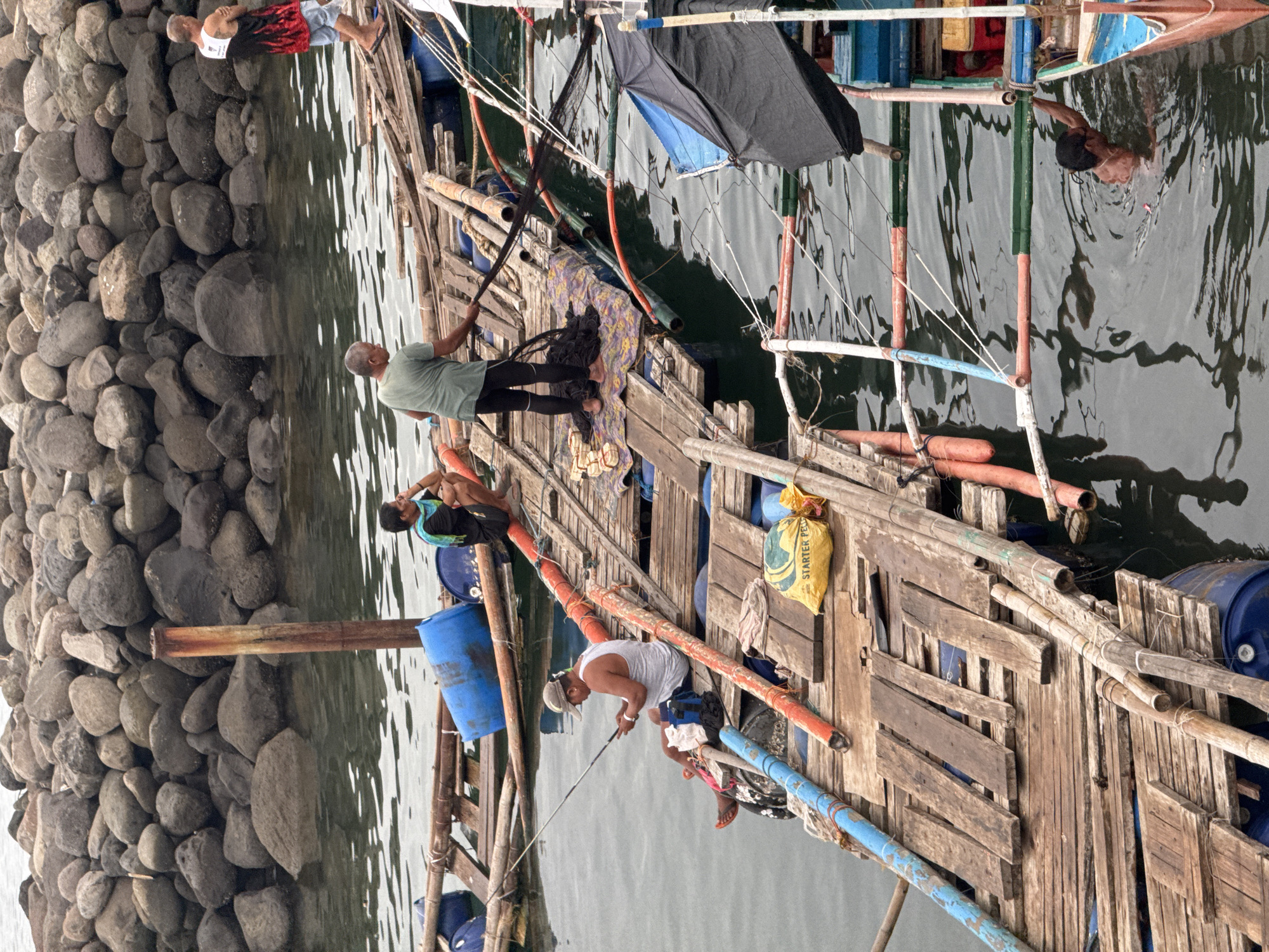 Evening fishing activities captured at Davao City harbor