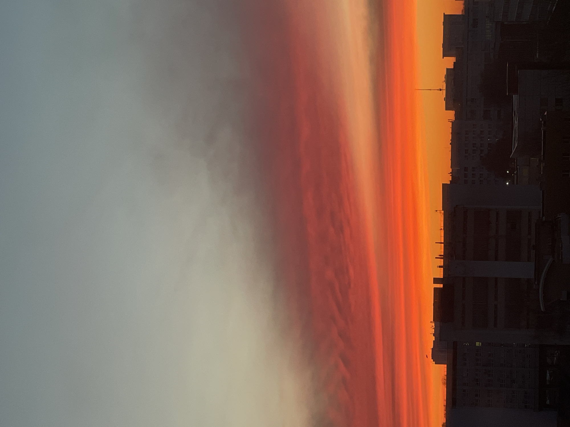 Vivid sunset documented across Izhevsk skyline by multiple witnesses