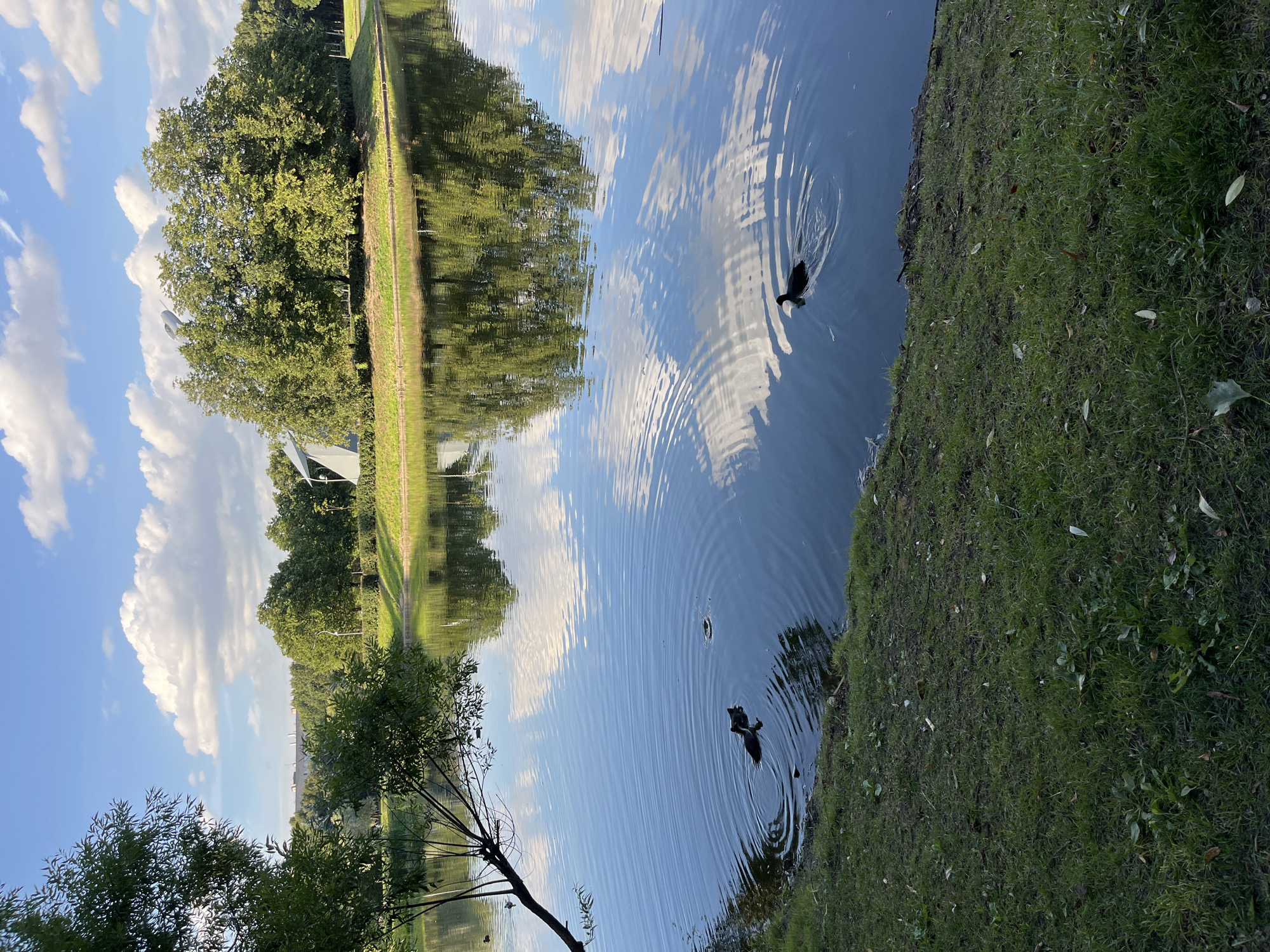 Lake and MiG-21 monument, Victory Park, Saint Petersburg