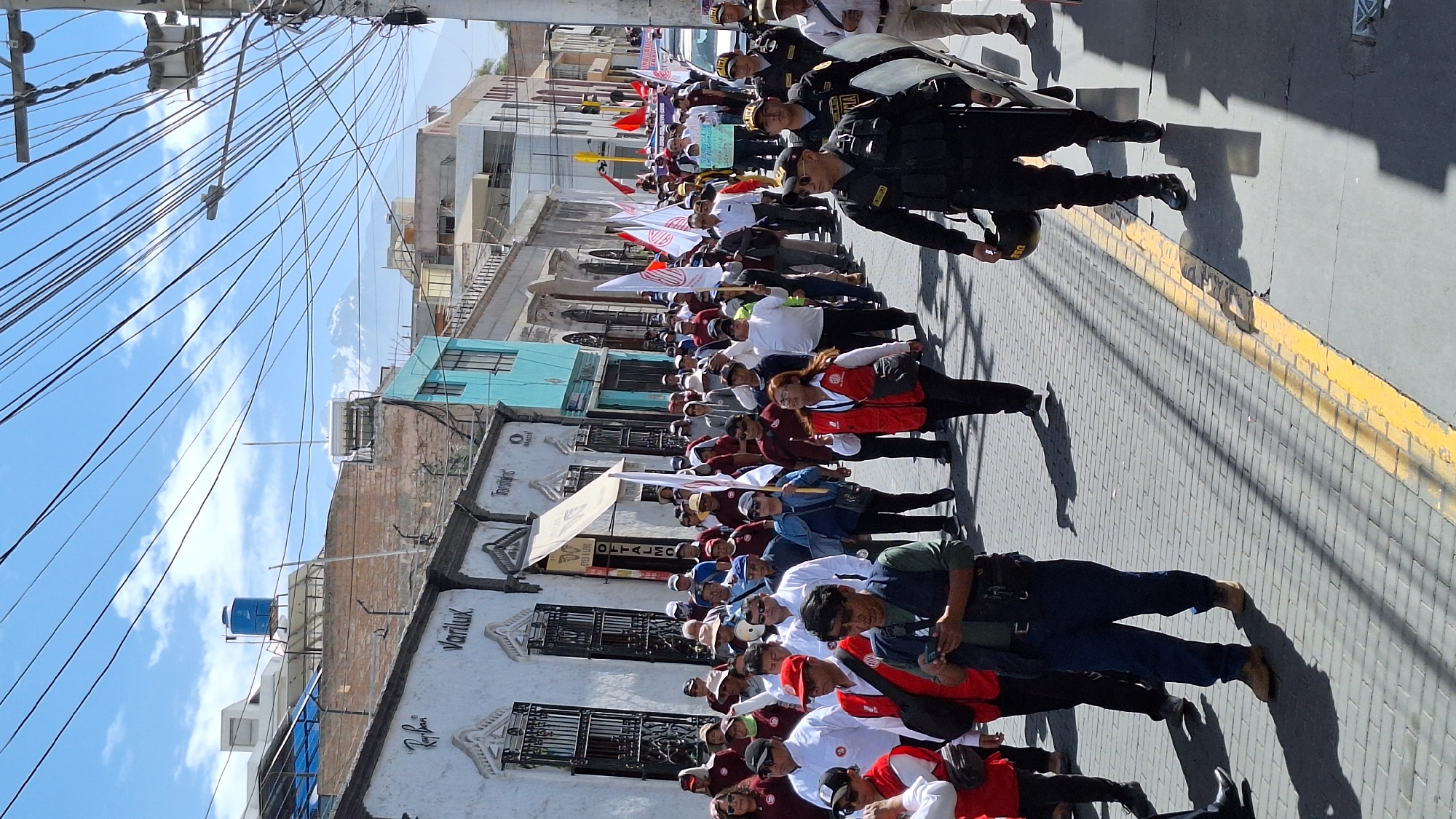 Political protests demand election respect in Arequipa Peru