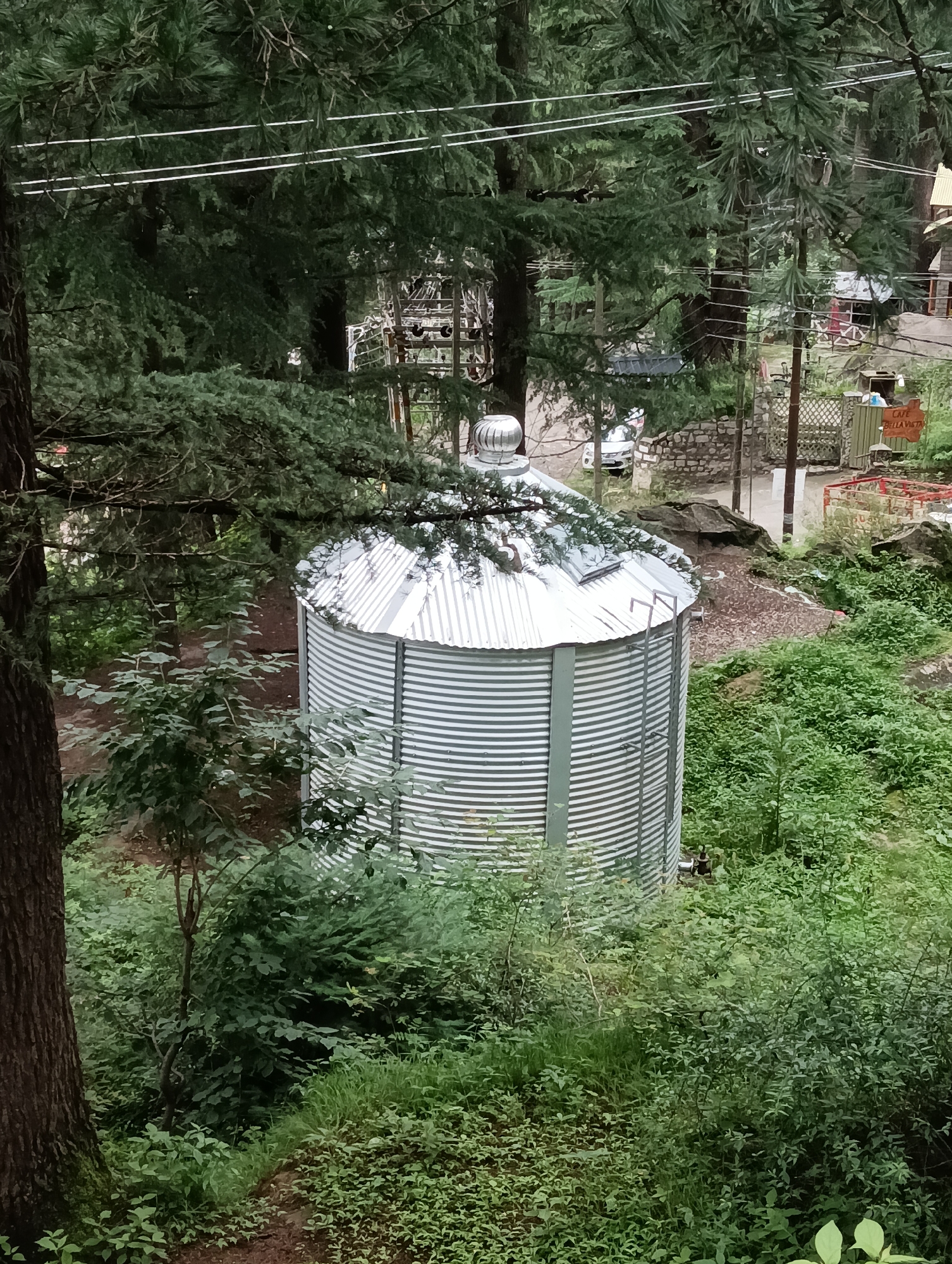 Manali's forests, rivers, and hillside paths on a cloudy morning