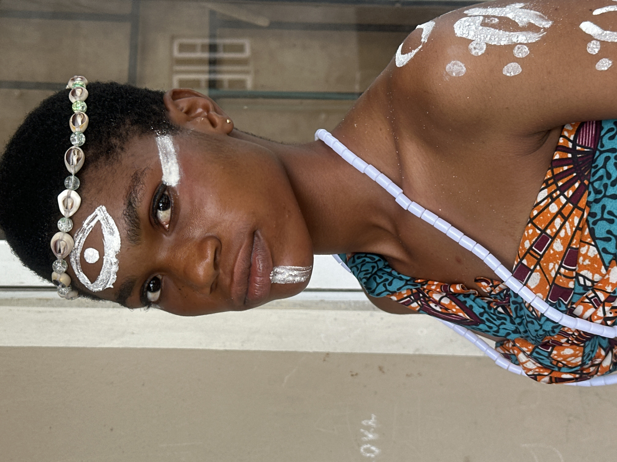 Traditional body painting session in Badagry, Nigeria