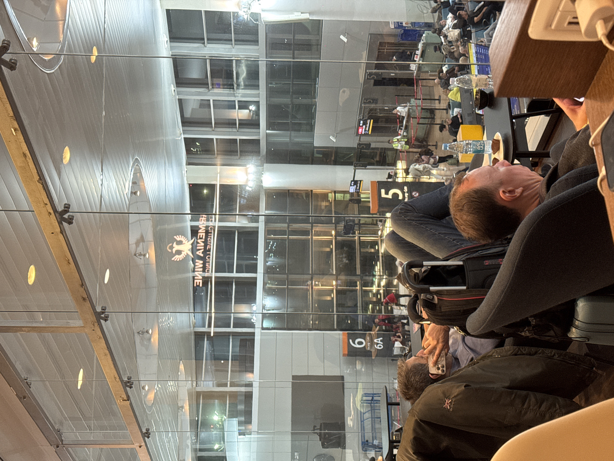 Late night passenger activity documented at Yerevan airport terminal