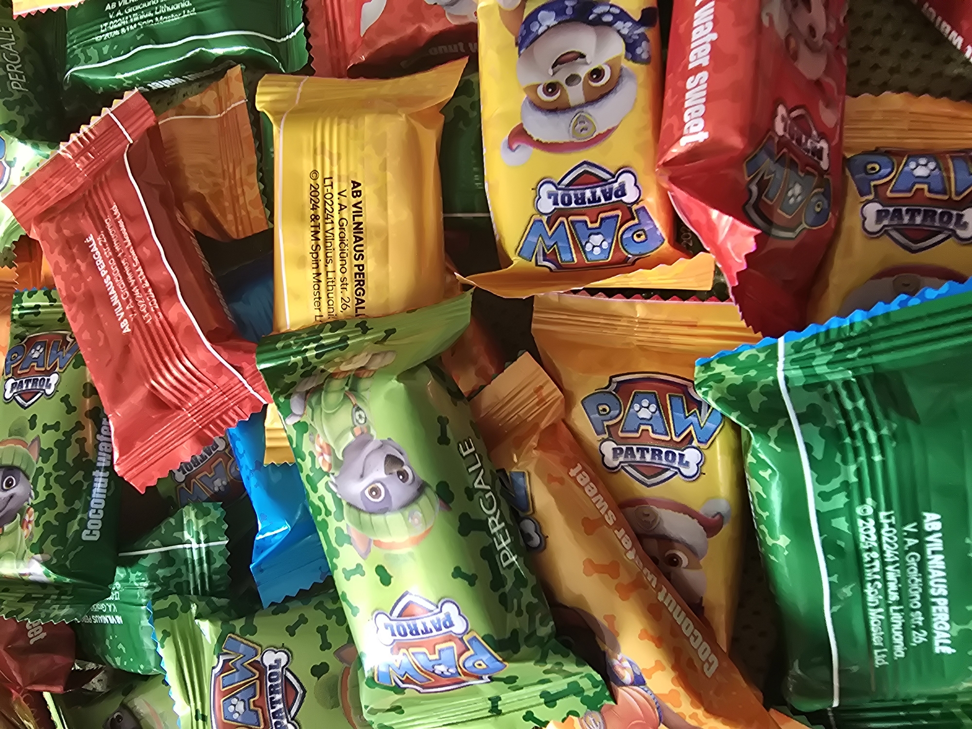 Paw Patrol candy collection documented by witness