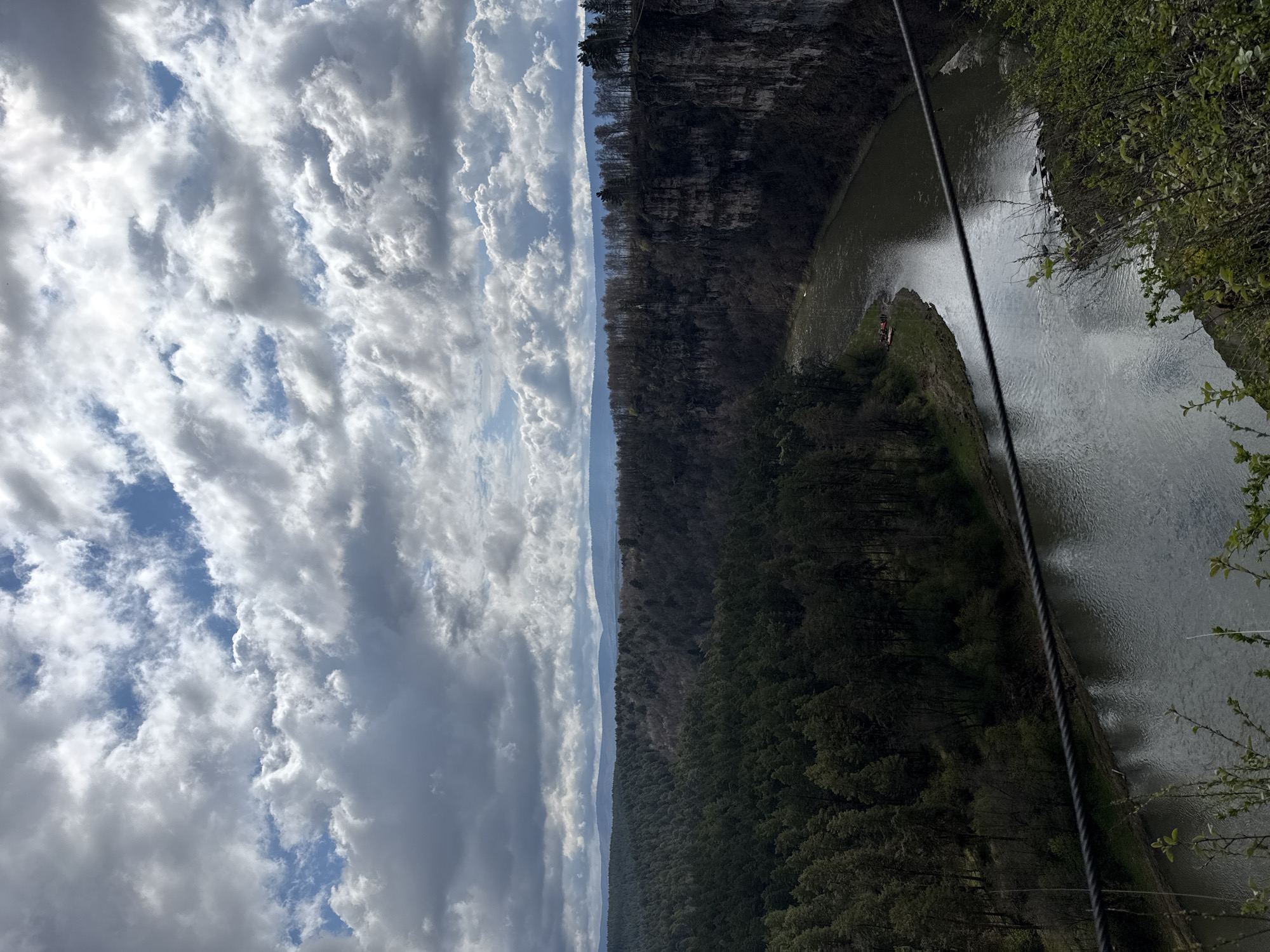 River valley documented from elevated bridge viewpoint