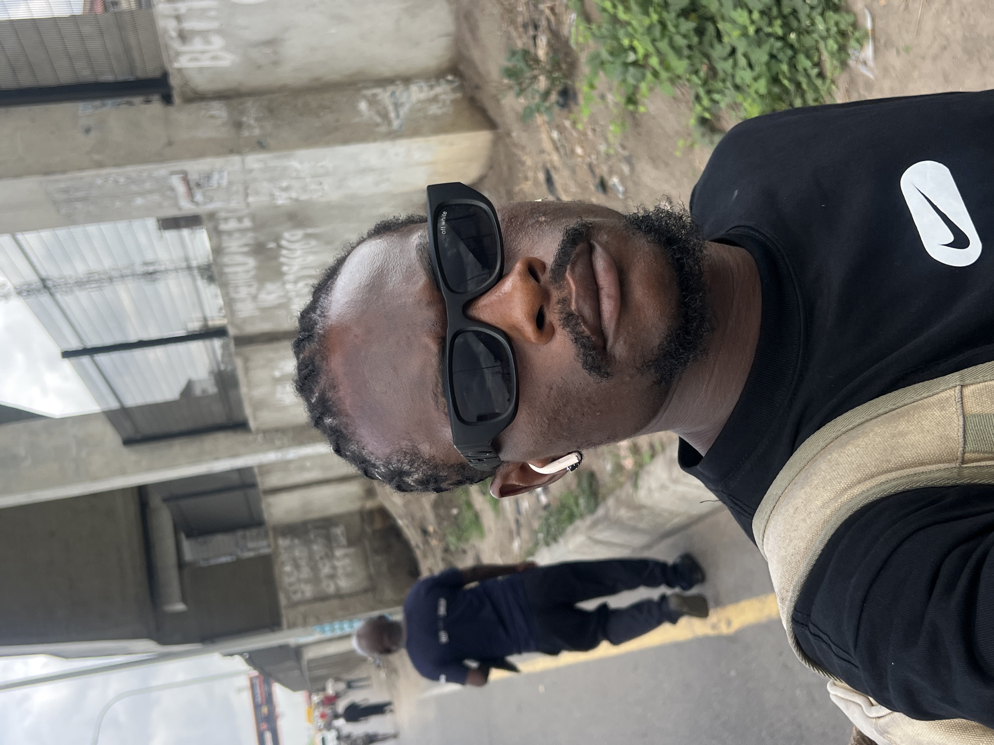Morning commuters captured near train station in Ikeja