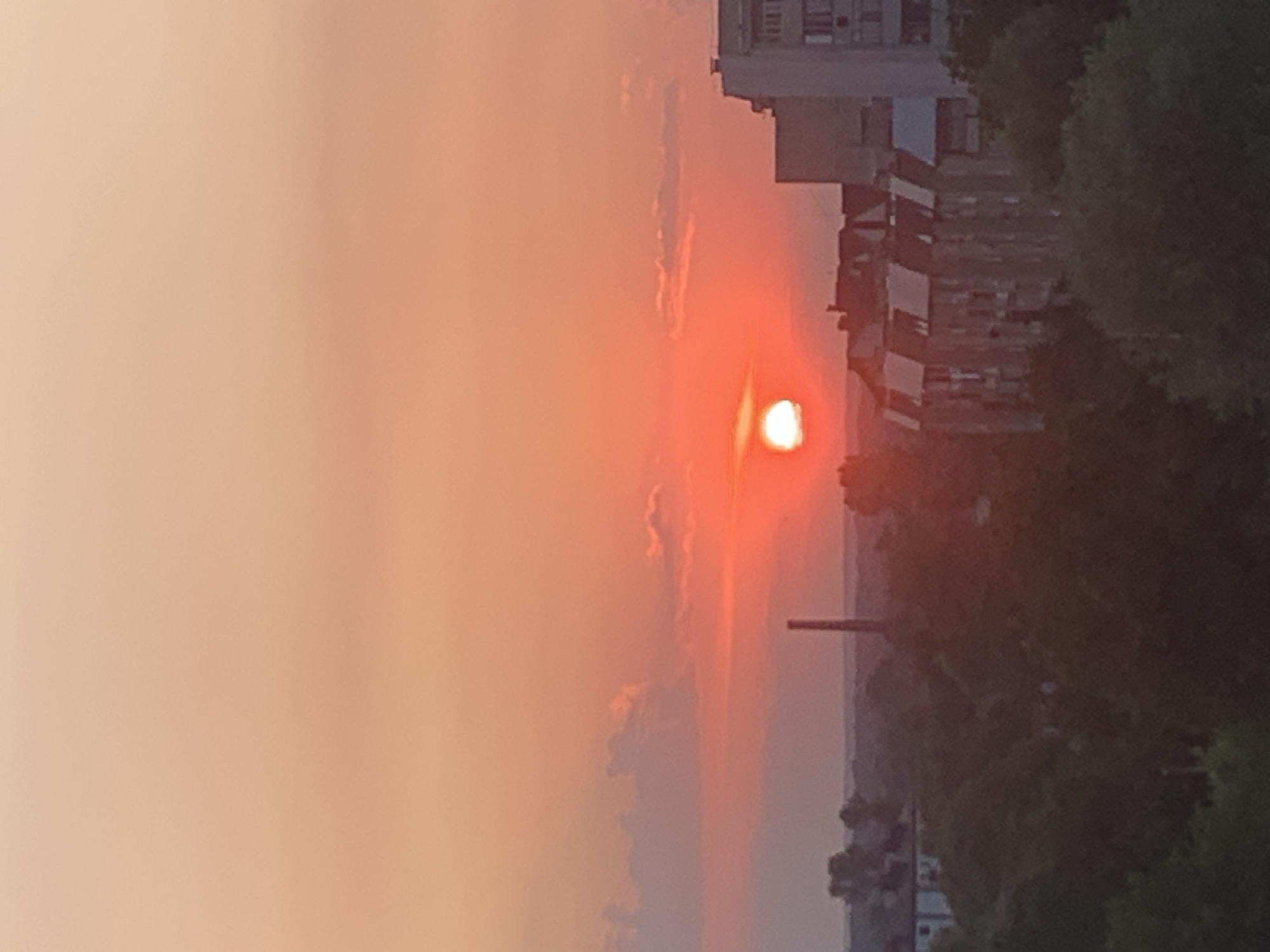 Sunset over Kolomyia, Ukraine, from multiple angles