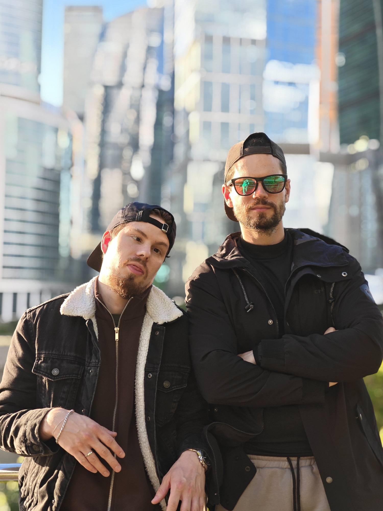 Two men spotted together in Moscow business district
