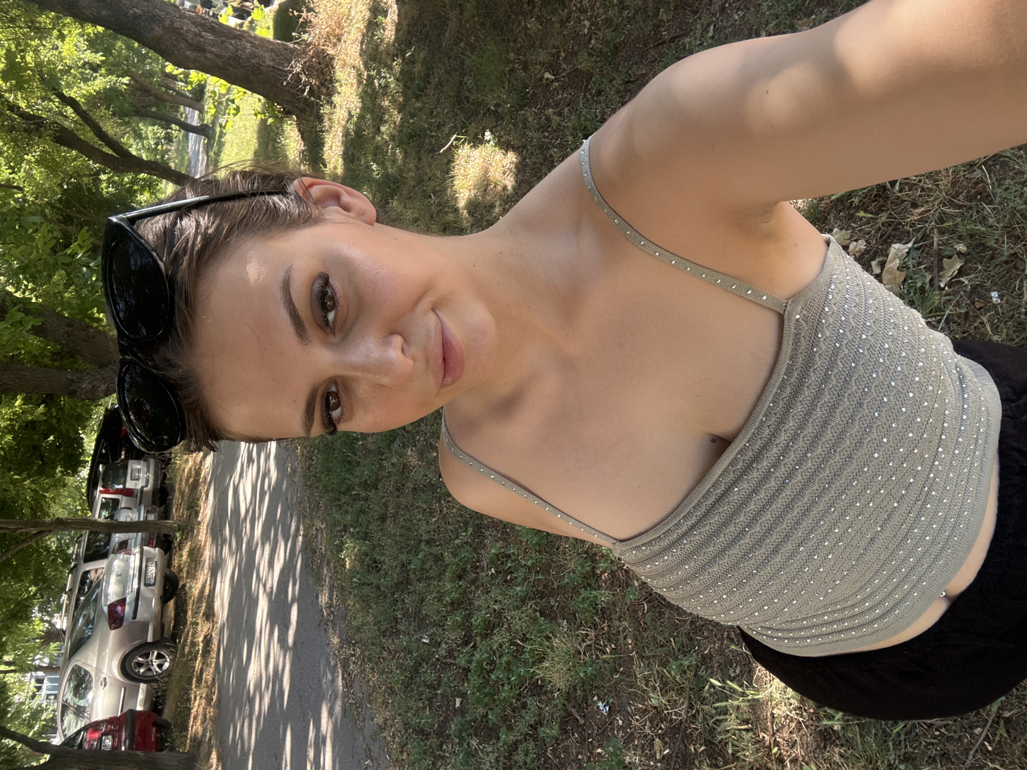 Selfie session in Plovdiv, Bulgaria, outdoors and in-car