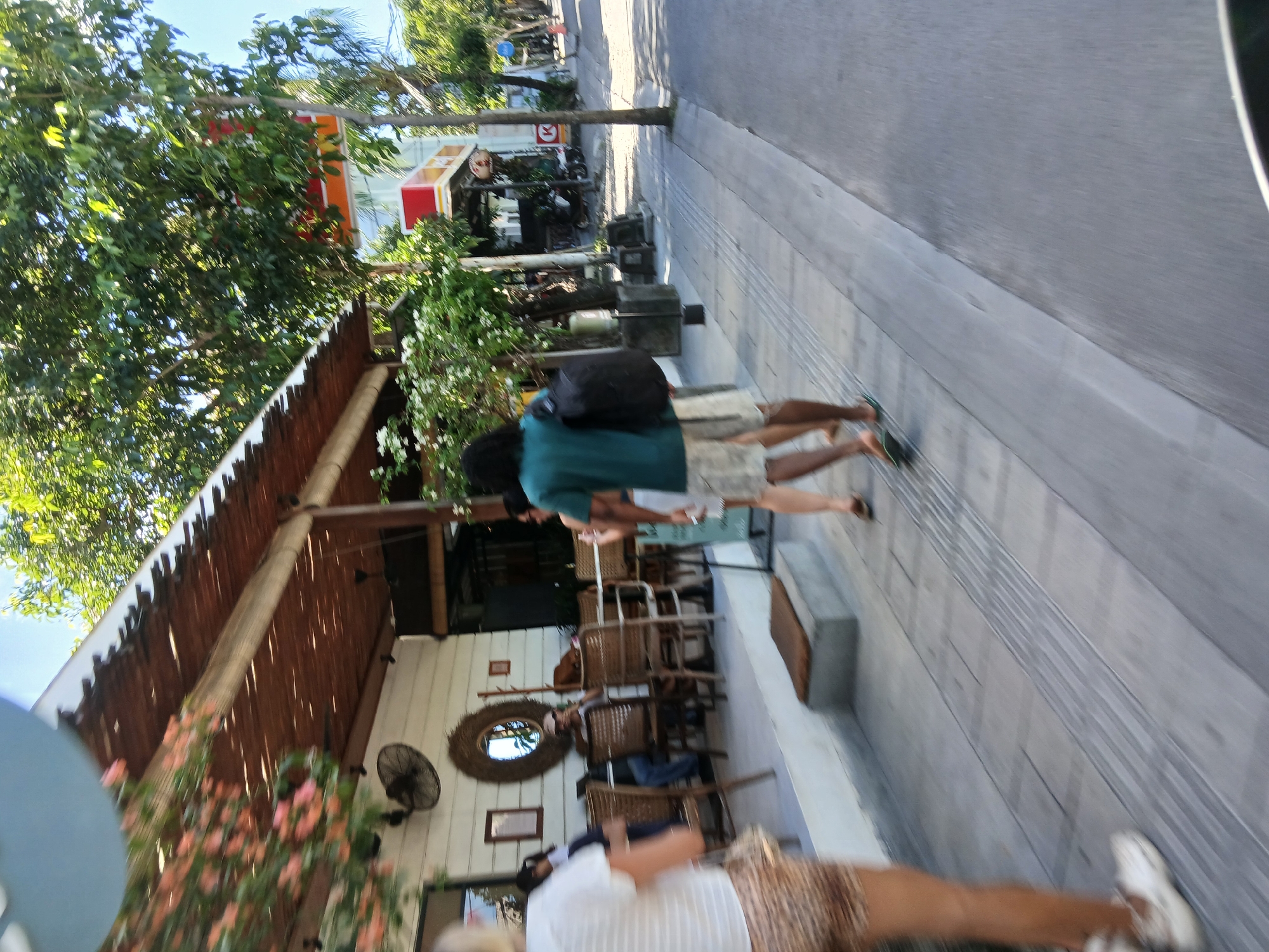 Quiet morning street scene in North Kuta, Bali