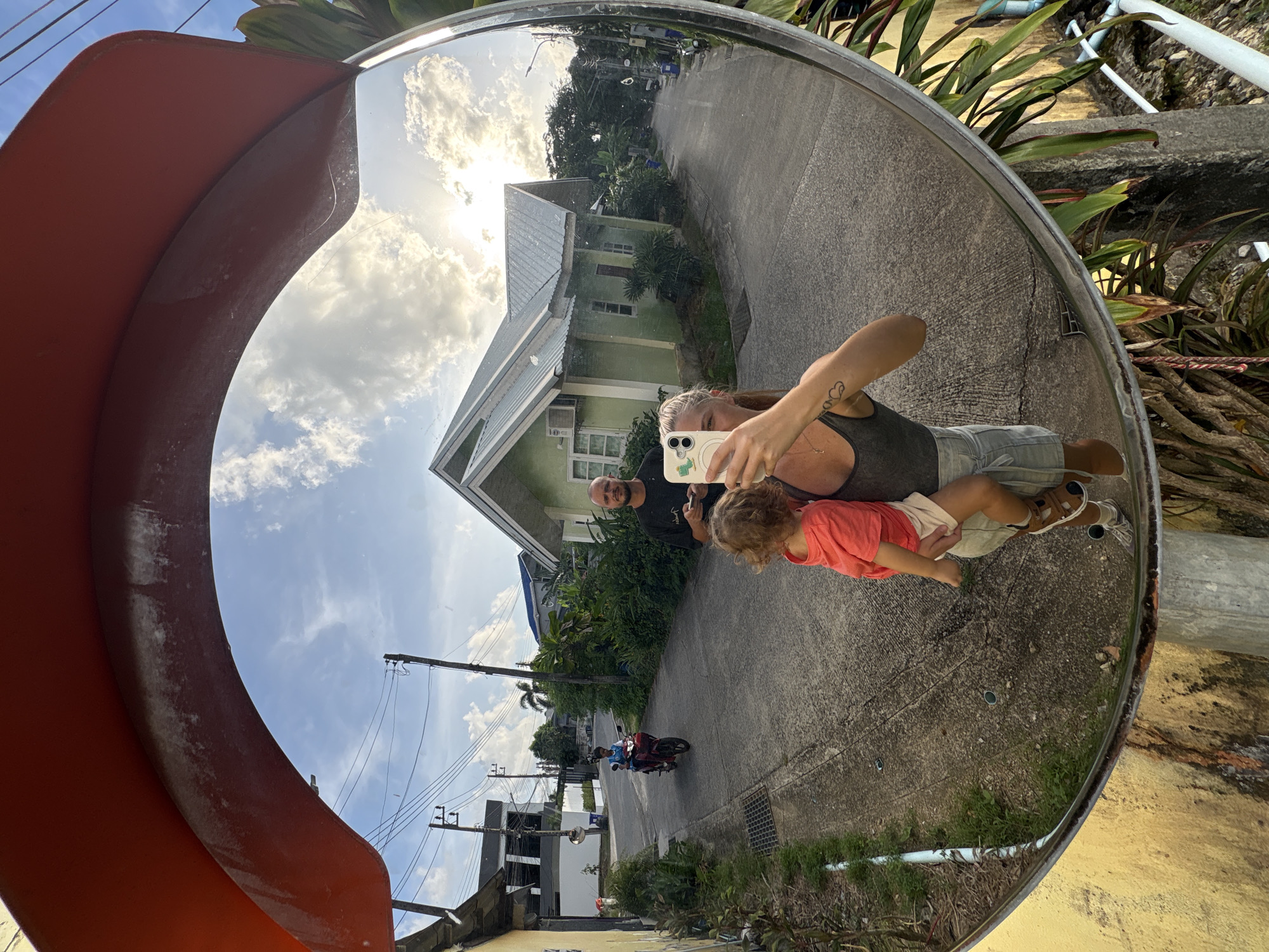 Bubble-blowing toddler, cartoons, and a speedboat in Choeng Thale