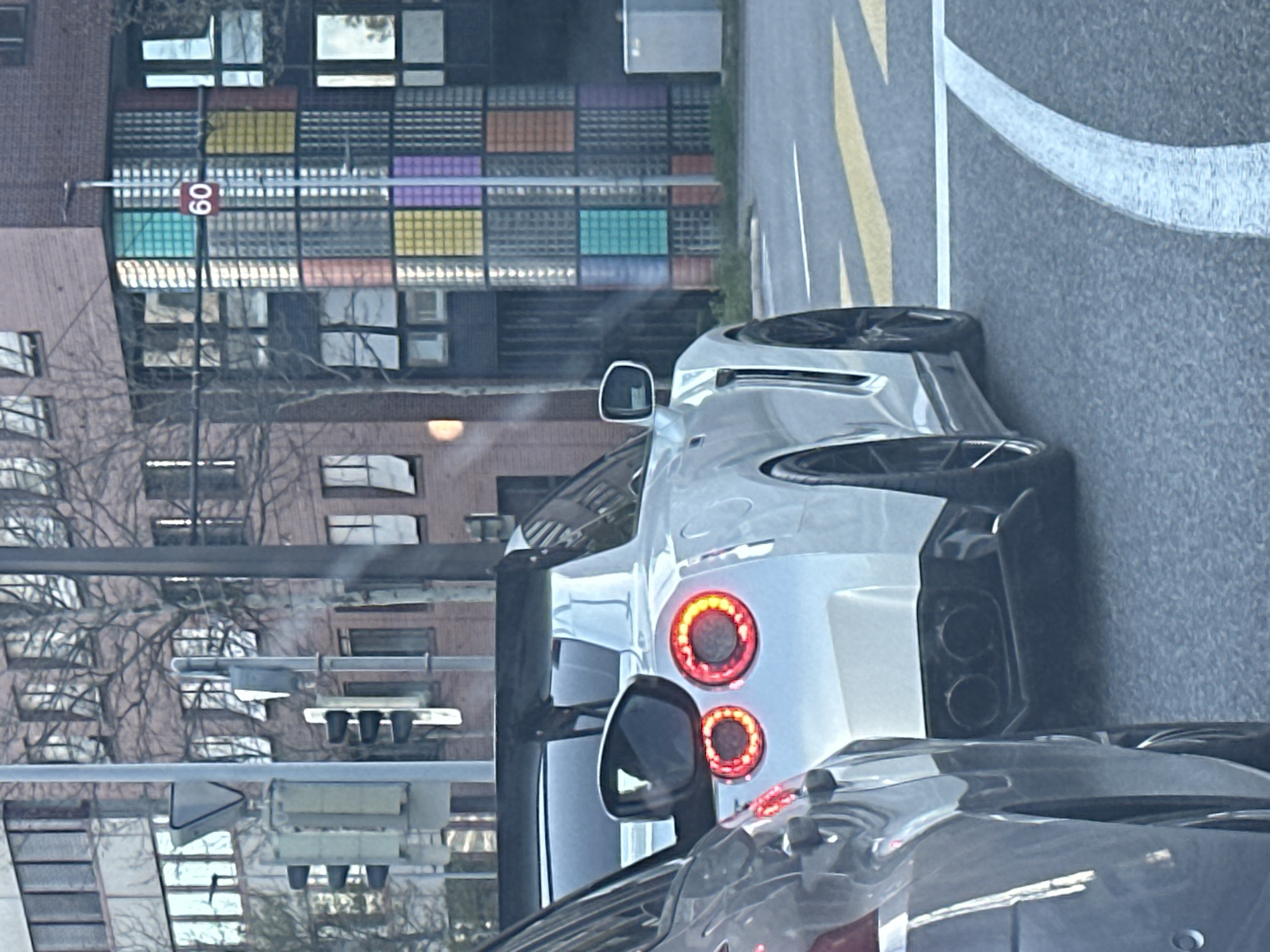 Traffic stop and selfie captured in Glattbrugg, Switzerland