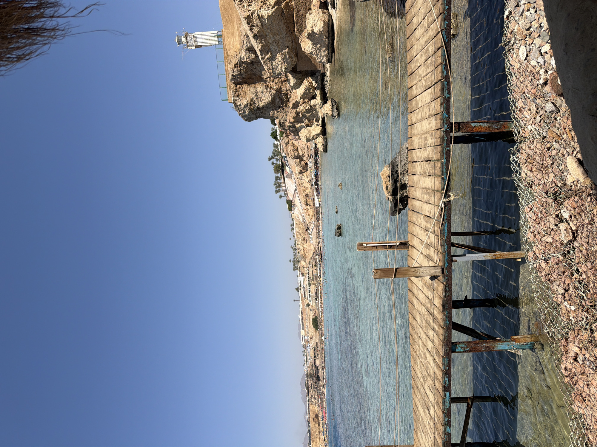 Quiet morning at a Sharm El Sheikh beach pier