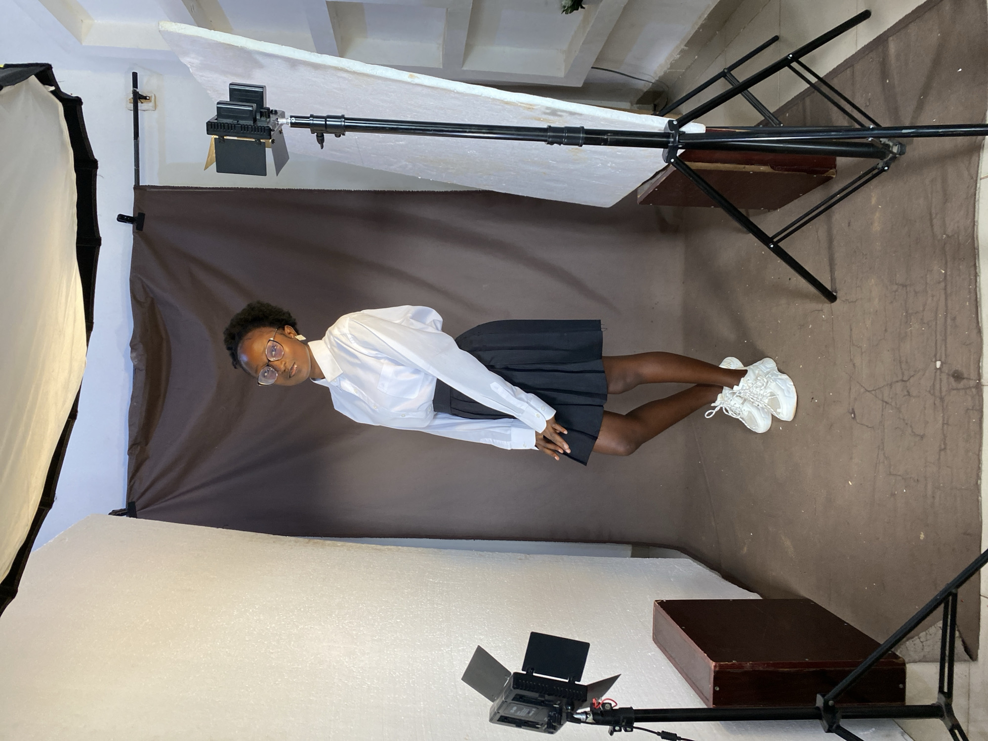 Studio portrait session in Bukuru, Nigeria