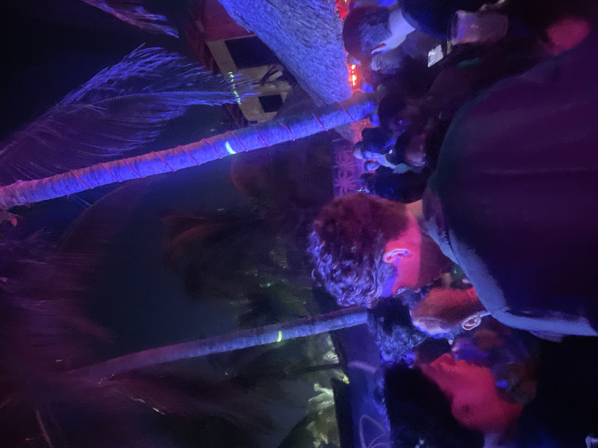 Nighttime party captured at Brisas de Zicatela beachside venue