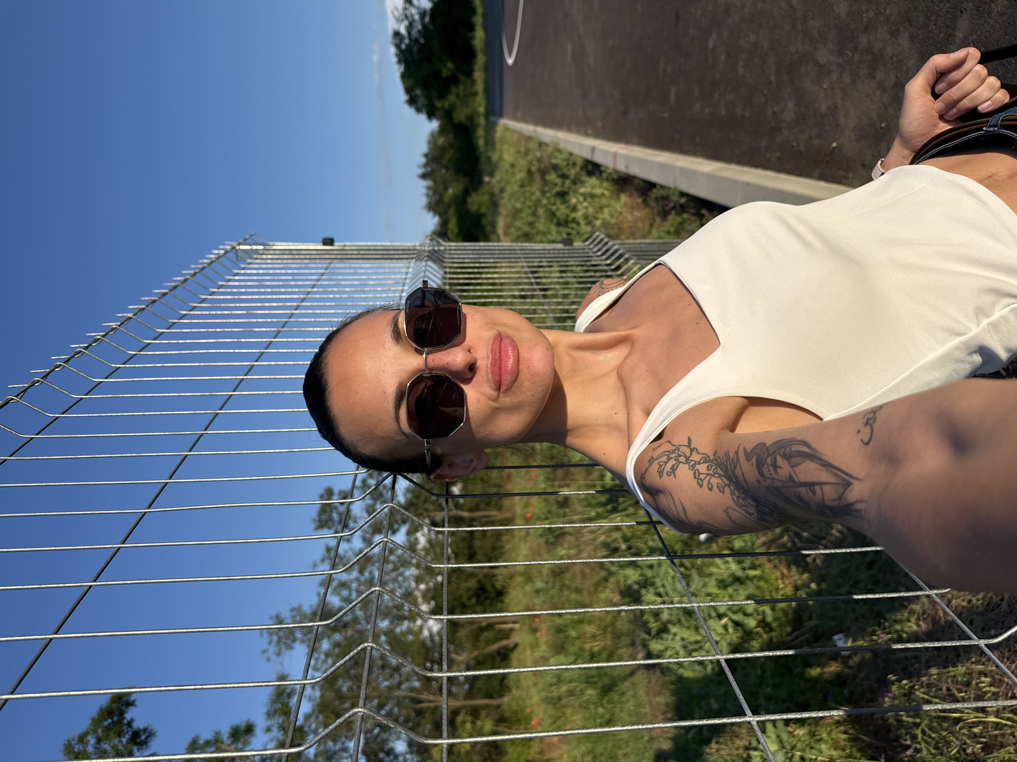 Woman photographed outdoors and in elevator in Pleven