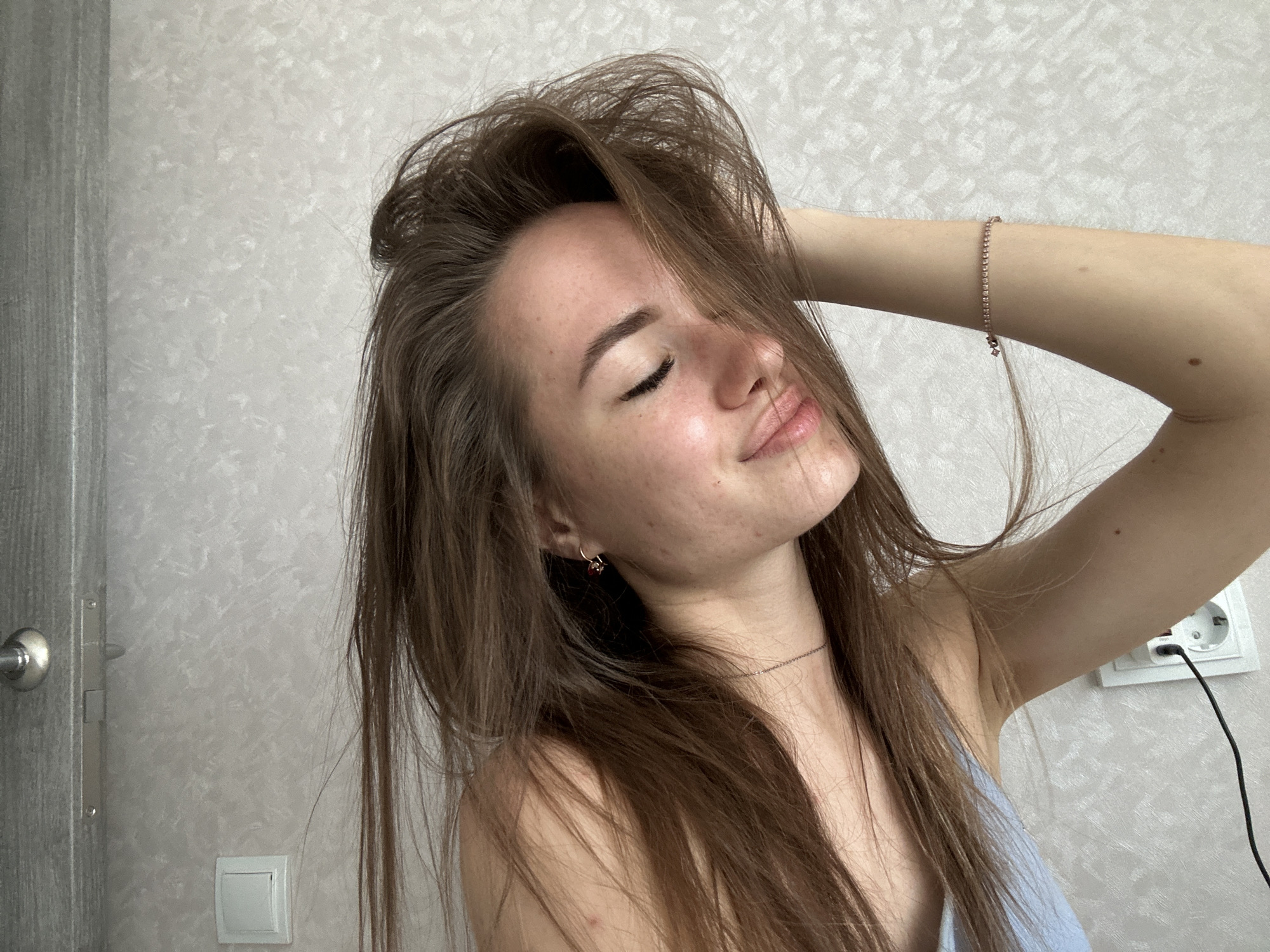 Portrait photo session captures young woman in playful poses