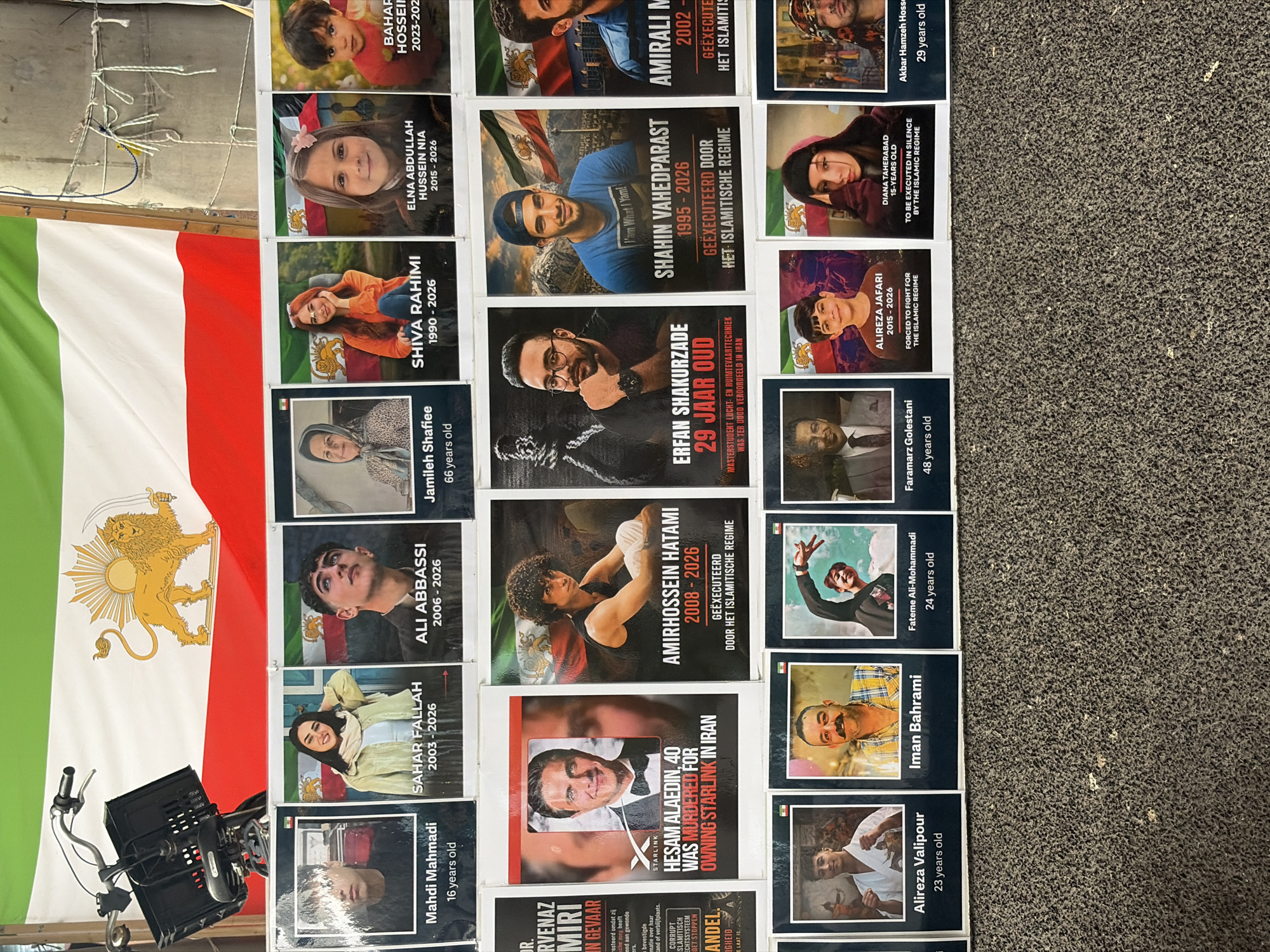 Iranian memorial demonstration held in The Hague during overcast day
