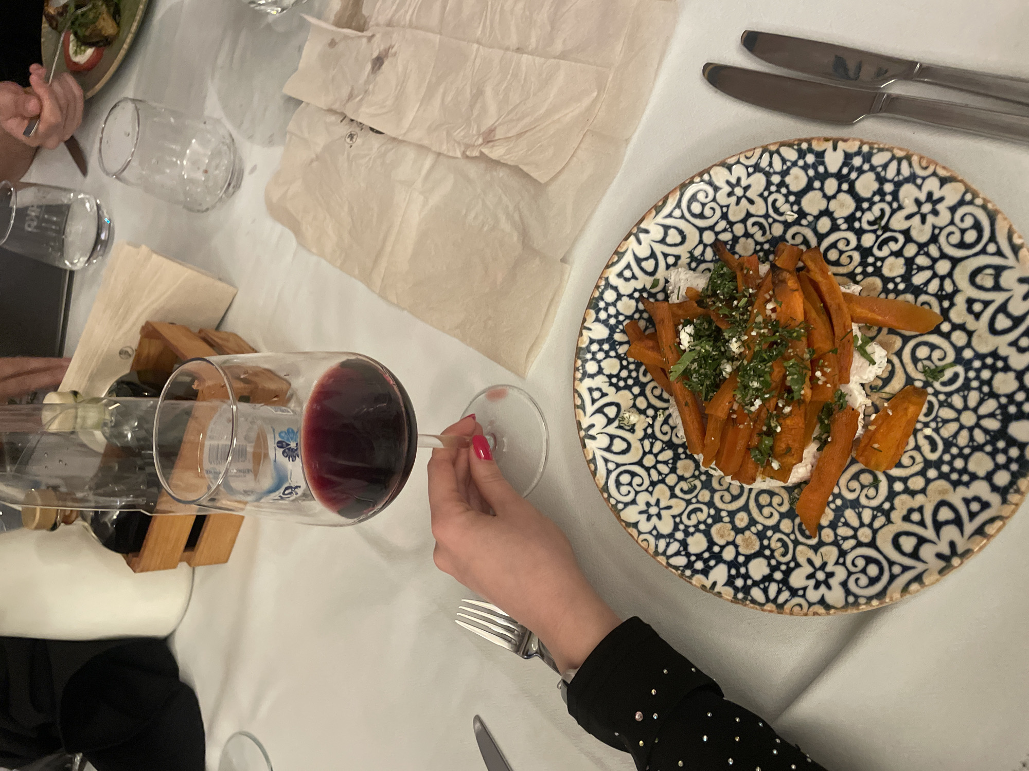Restaurant meal documented in Varna, Bulgaria