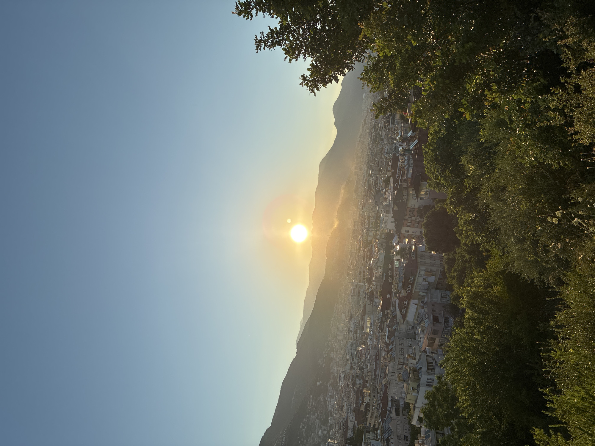 Elevated views across Alanya's coastline and city at sunrise